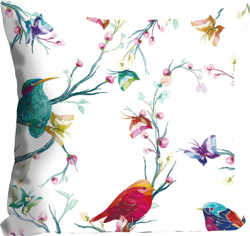 queence Dekokissen "Elsie" mit bunten Kolibris