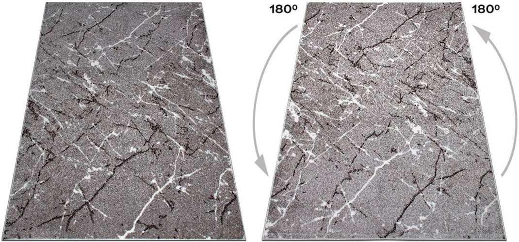 GOODproduct Teppich »Tjara« rechteckig 9 mm Höhe Marmor-Design, mit besonders weichem Flor, Kurzflor, dichte Qualität