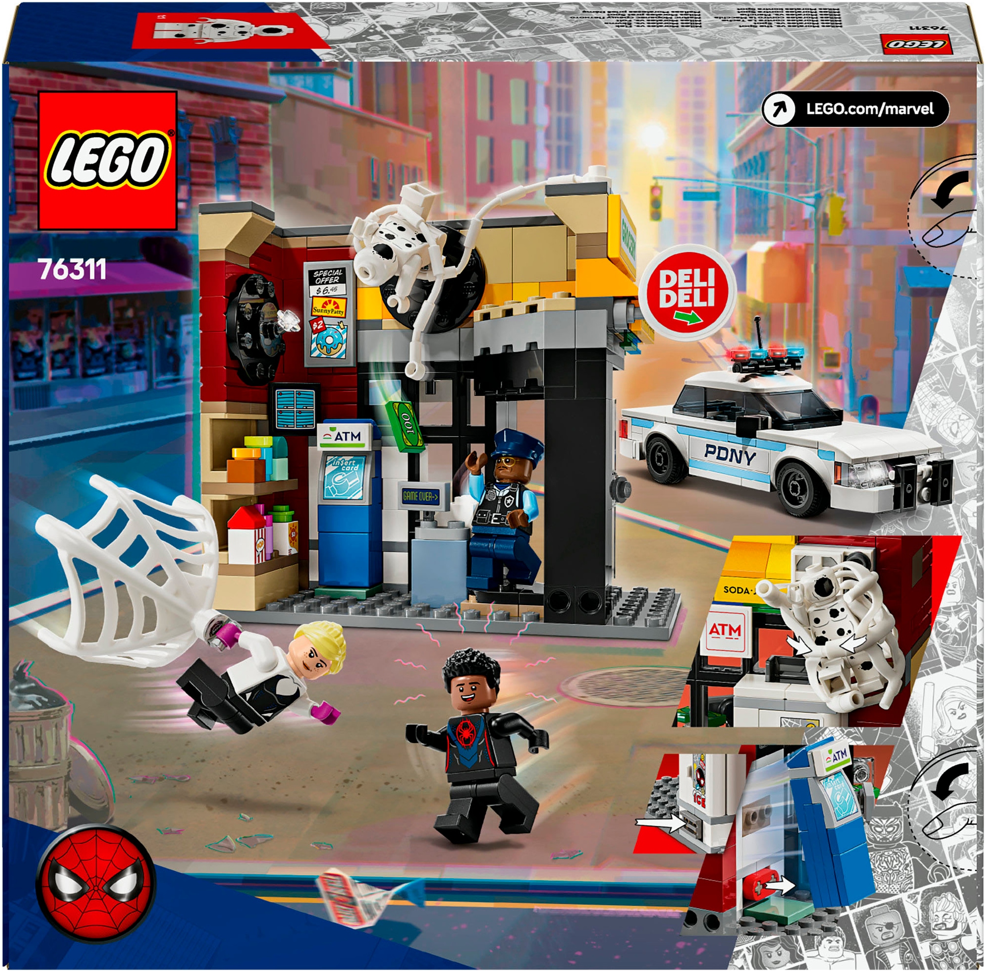 LEGO® Konstruktionsspielsteine »Spider-Verse: Miles Morales vs. Spot (76311), LEGO Super Heroes« Made in Europe