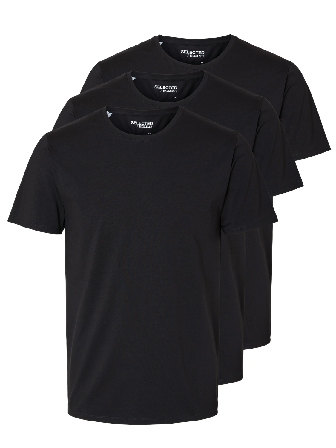 Image of SELECTED T-Shirt "SLHROLAND SS O-NECK TEE 3-PACK NOOS"