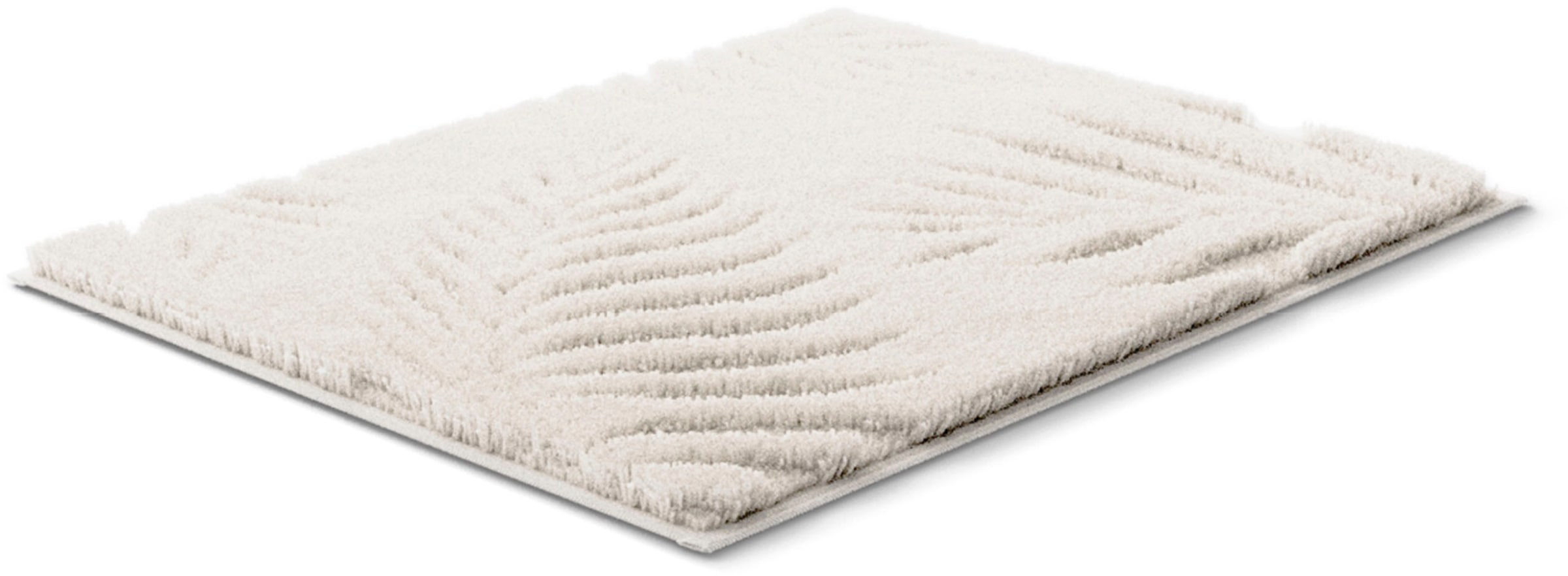 Grund Badematte »Ferya« Höhe 20 mm rutschhemmend beschichtet fussbodenheizungsgeeignet Dezentes Blattmuster mit Hoch-Tief-Struktur, 5 Jahre Garantie