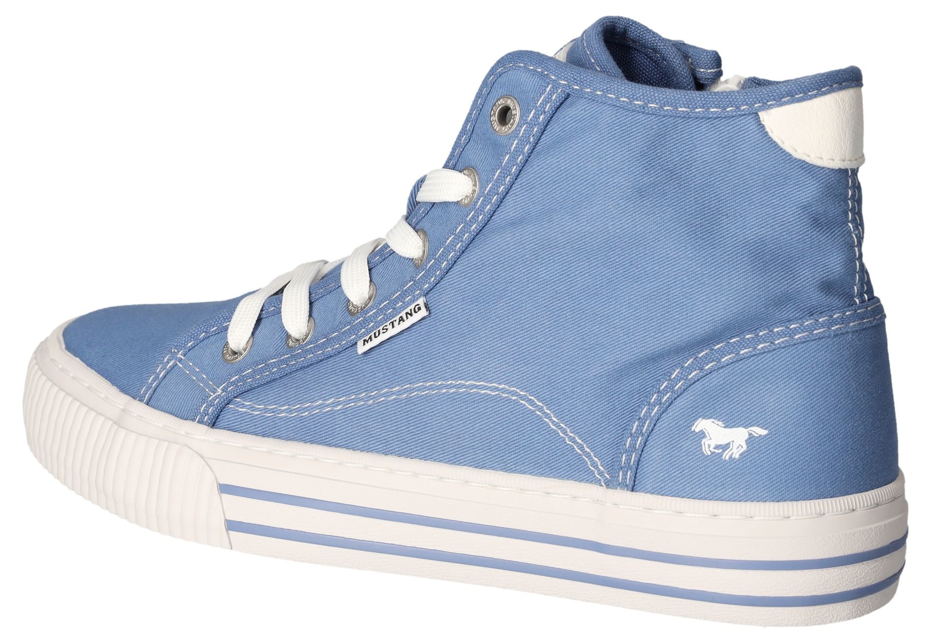 Mustang Shoes Schnürboots »High-Top-Sneaker, Freizeitschuh,«, Plateau, High Top-Sneaker, Freizeitschuh mit Innenreissverschluss