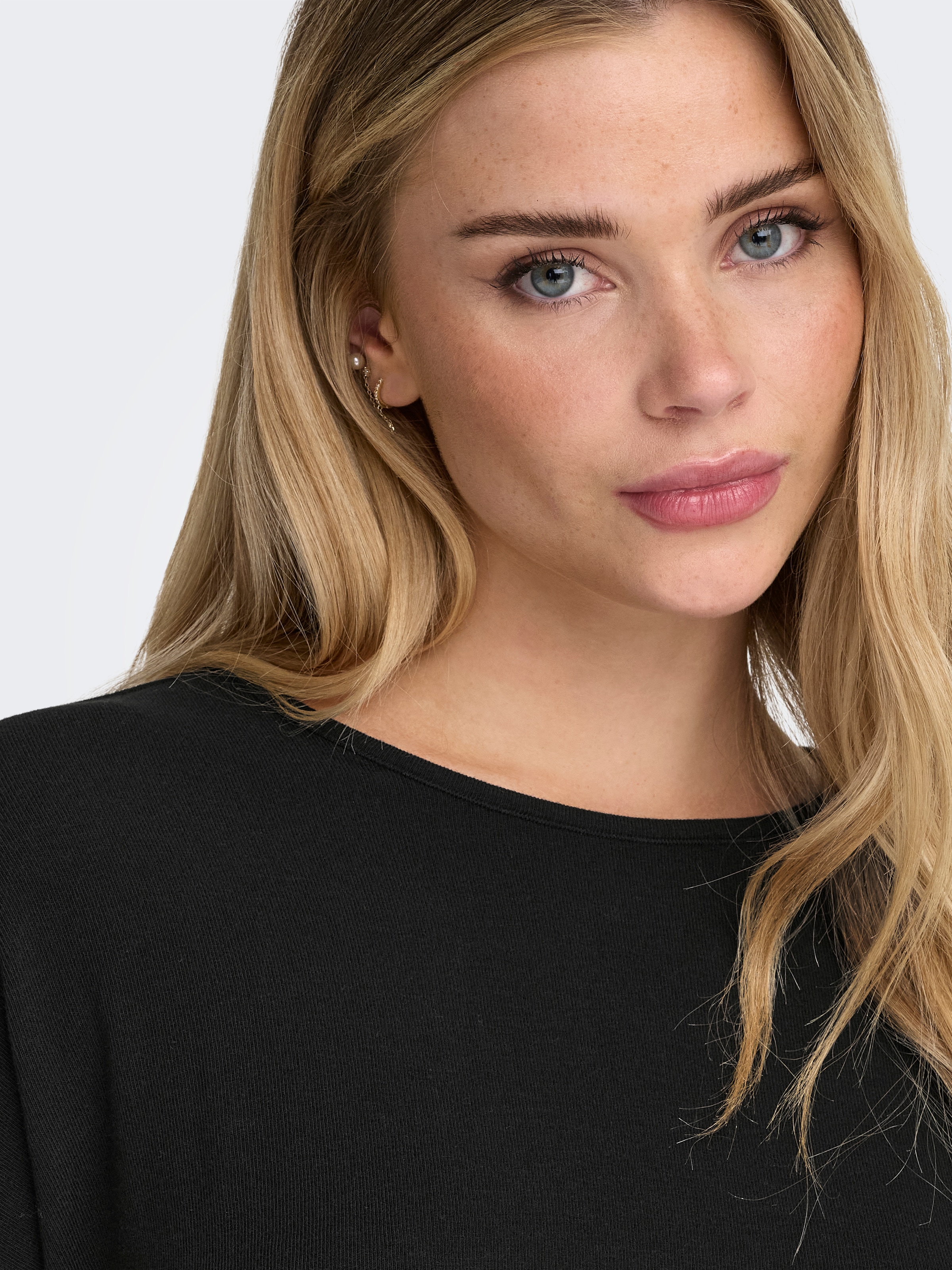 ONLY T-shirt à manches 3/4 »ONLGLAMOUR 3/4 TOP JRS NOOS« in lässiger Oversize-Form