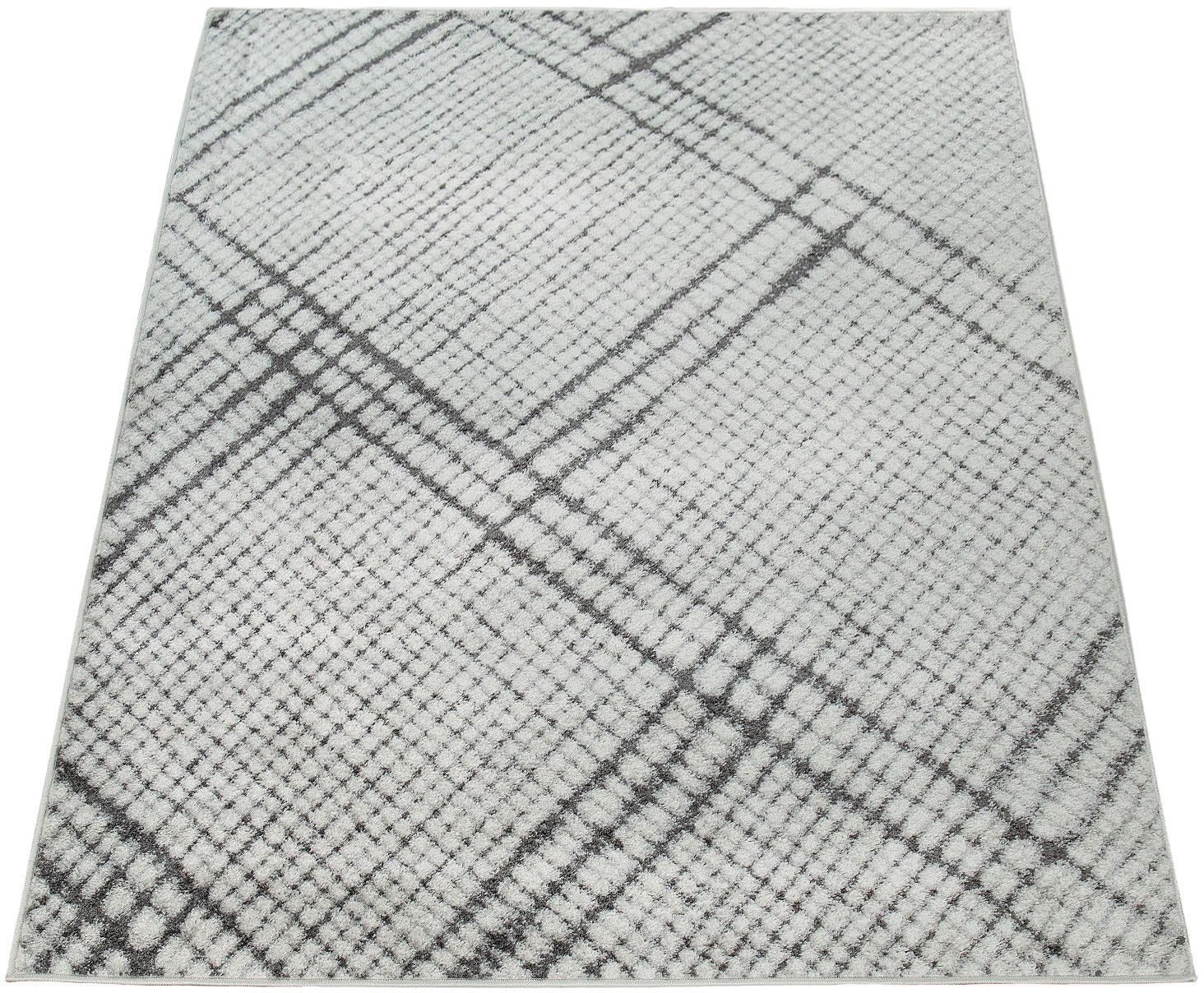 Image of Paco Home Teppich »Leto 211«, rechteckig, 16 mm Höhe, Kurzflor, modernes Gitter Muster, ideal im Wohnzimmer & Schlafzimmer bei Ackermann Versand Schweiz