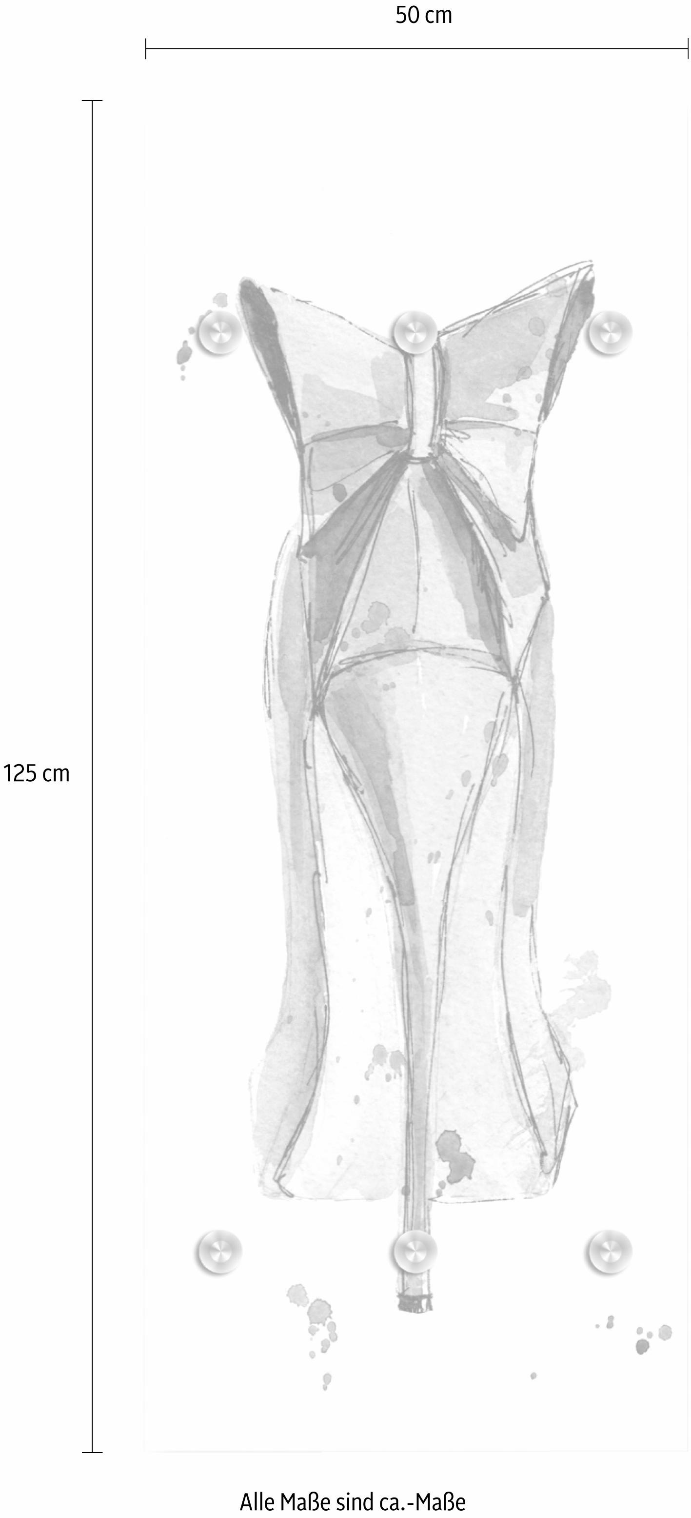 queence Garderobenleiste »High Heel von hinten«, mit 6 Haken, 50 x 120 cm