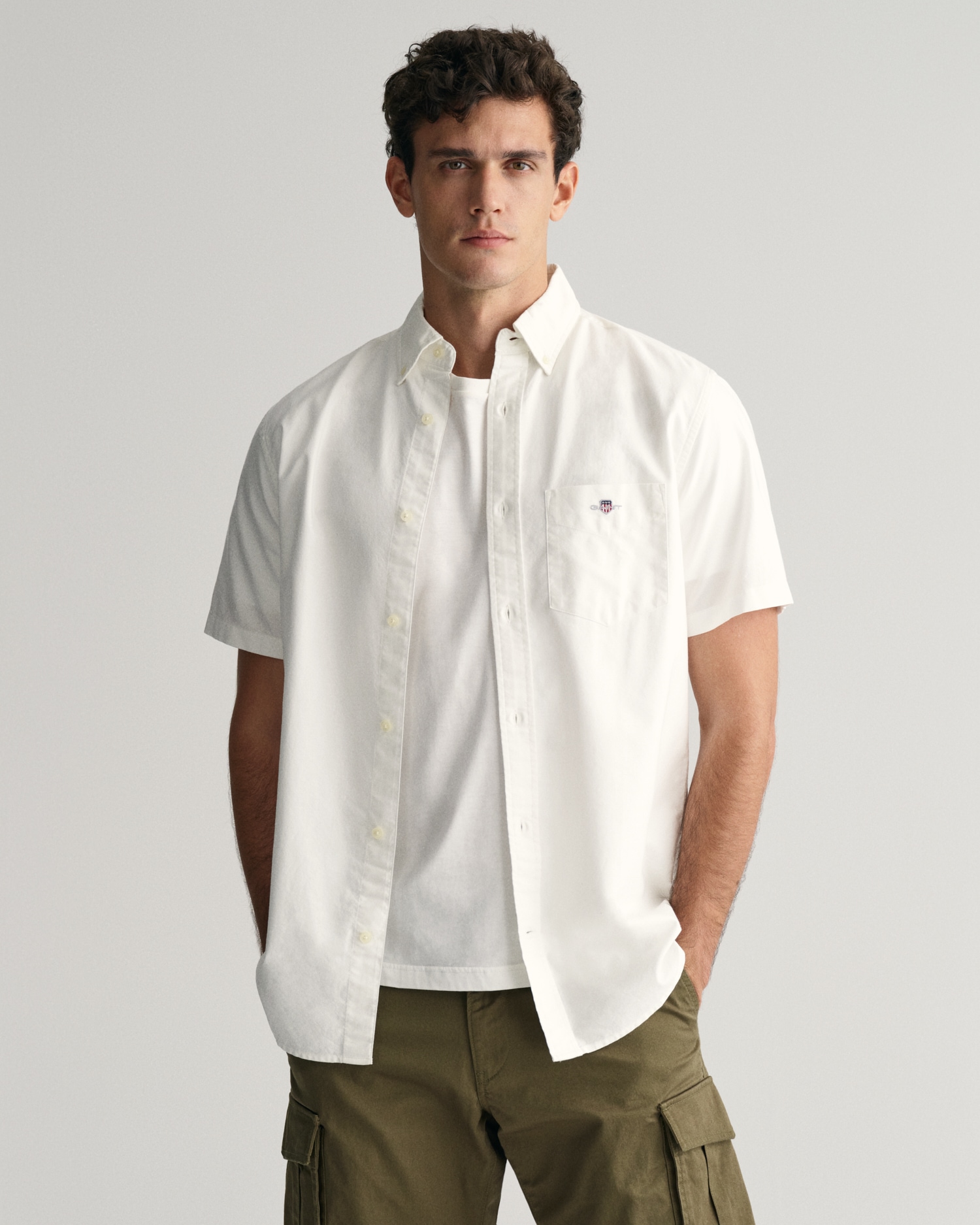 Kurzarmhemd »REG OXFORD SHIRT«, Gant-Stickerei