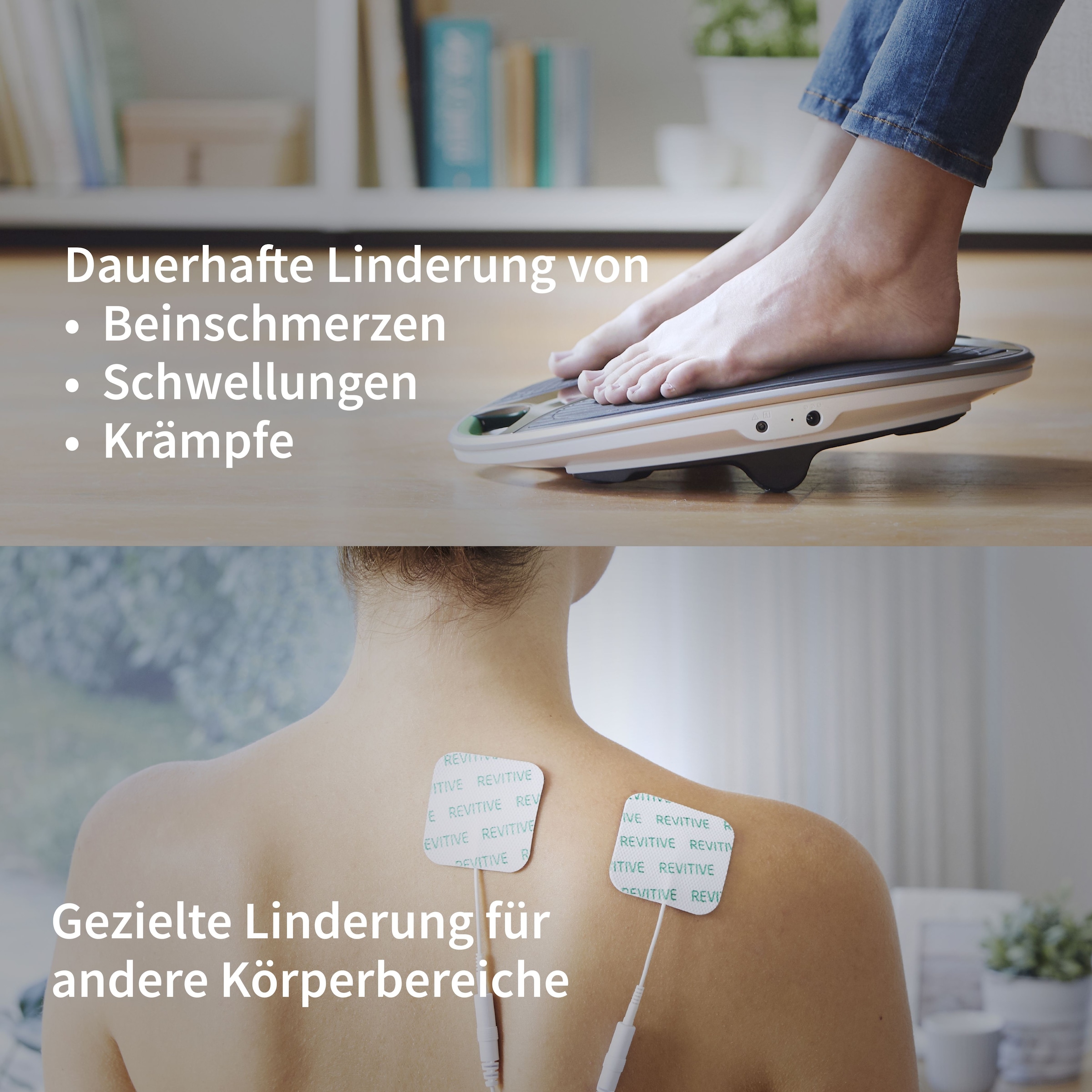 REVITIVE Appareil EMS »Medic Coach Durchblutungs-Stimulator« Thérapie efficace contre les douleurs au genou et meilleure circulation sanguine