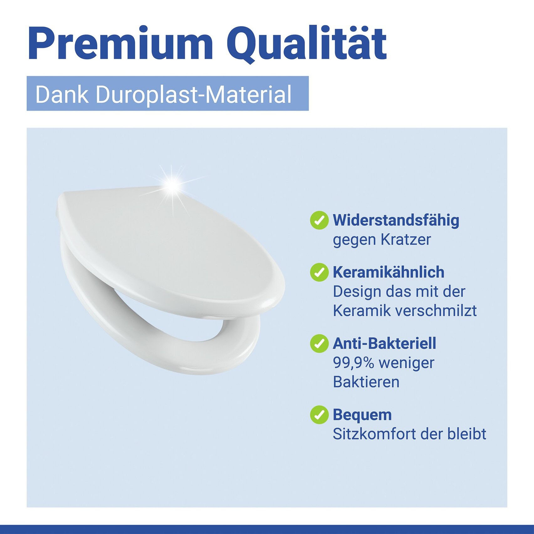 WENKO WC-Sitz »Gubbio« Duroplast, mit Absenkautomatik