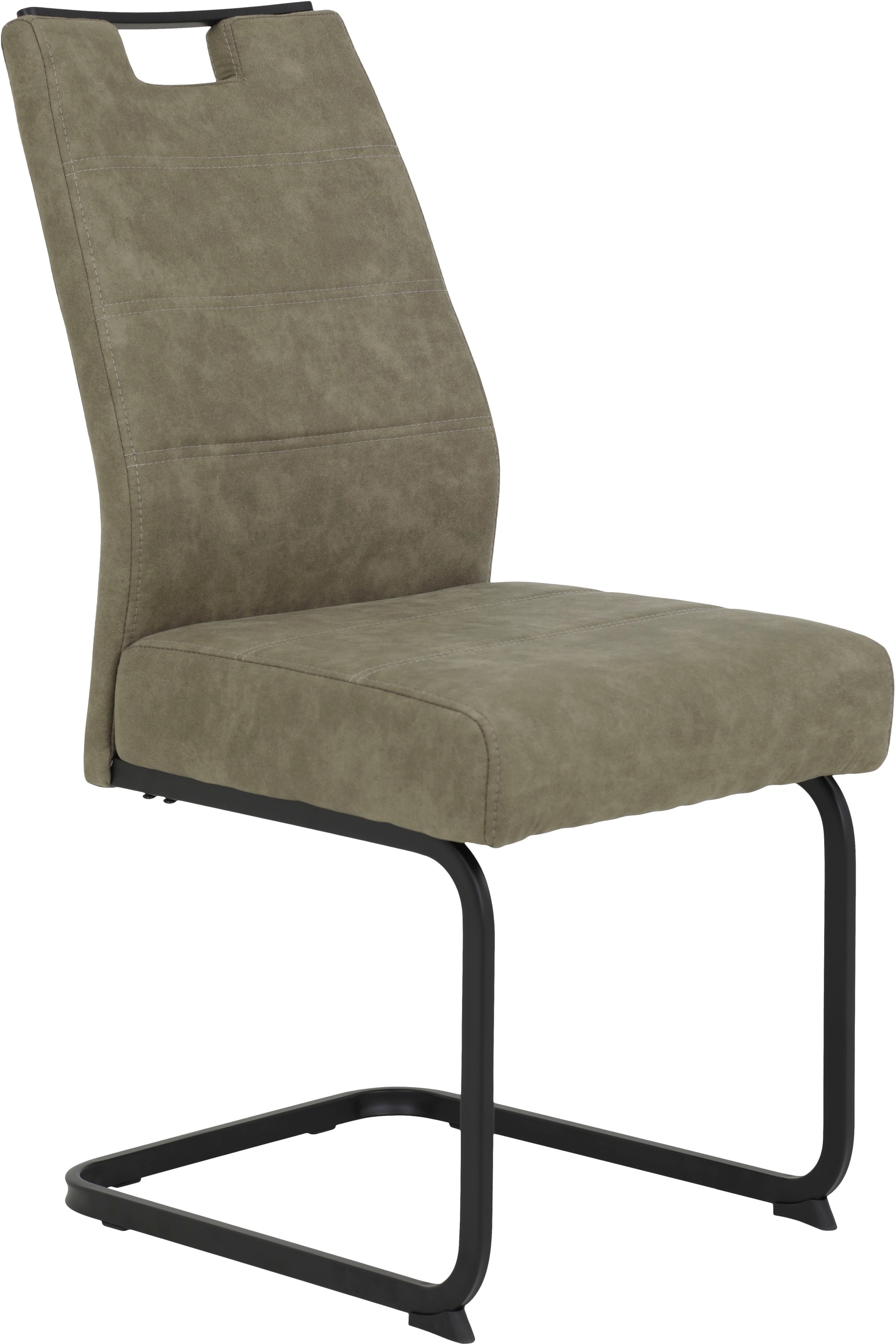 HELA Freischwinger, (Set), 2 St., Microfaser VINTAGE-Polyester, Freischwinger, XL Sitzbreite, Griff, Vintage Optik, 140kg belastbar