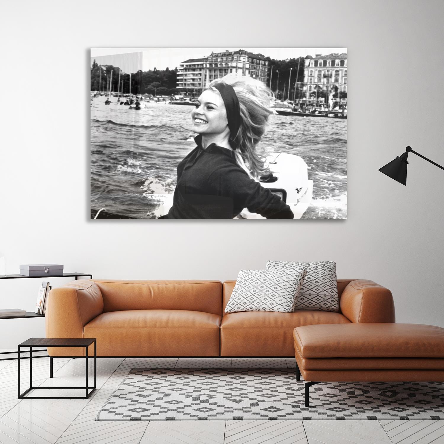 Image of queence Acrylglasbild "Venezia" Film Filmfiguren Filmszene Foto Frau Portrait Schwarz-Weiss Stars Fine Art-Print in Galeriequalität
