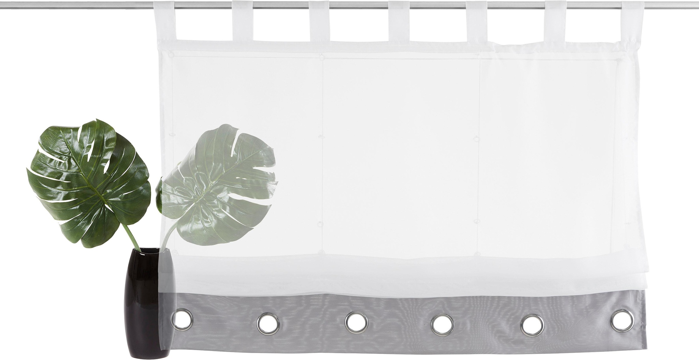 Image of my home Raffrollo »Marie«, mit Schlaufen, Zierblende mit Ösen bei Ackermann Versand Schweiz