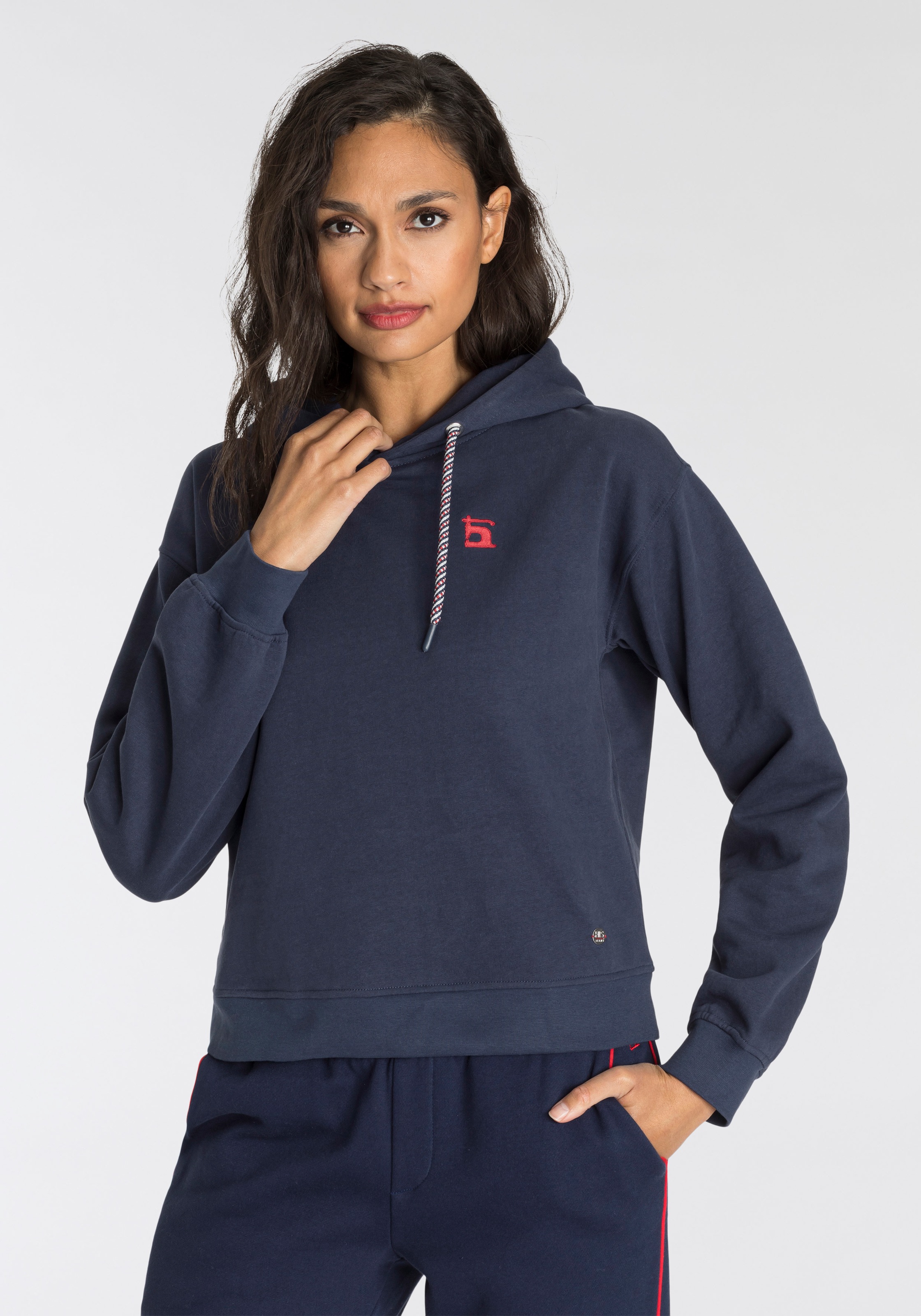 Image of H.I.S Kapuzensweatshirt »CROPPED HOODY«, mit Stickerei von H.I.S - NEUE KOLLEKTION bei Ackermann Versand Schweiz