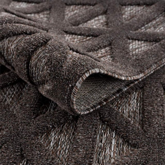 Carpet City Teppich »In-& Outdoorteppich Santorini 58500, 3D-Effekt,  Raute-Optik«, rechteckig, Wetterfest & UV-beständig für Terrasse, Balkon,  Küche, Flur acheter confortablement
