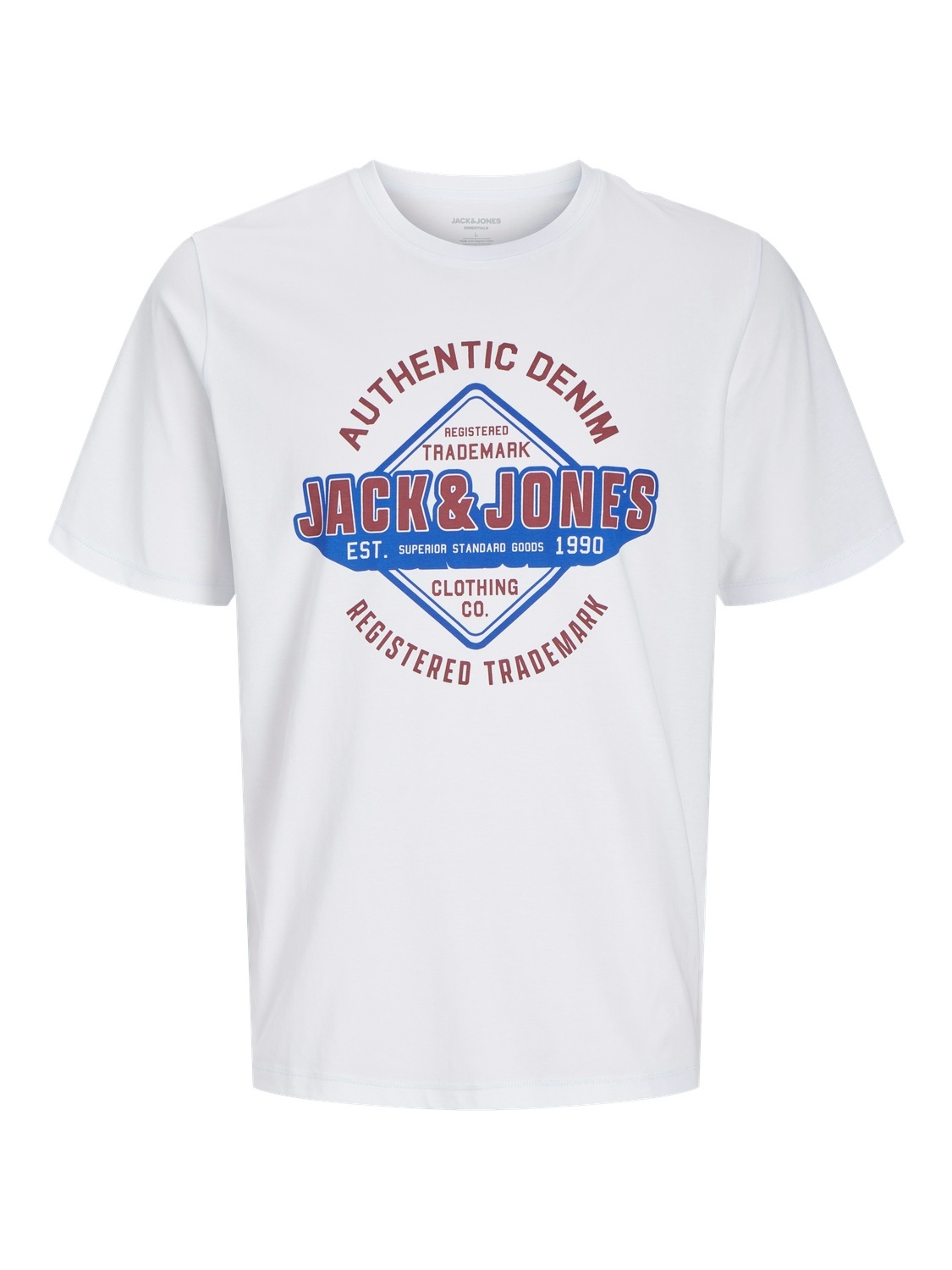 Jack & Jones Rundhalsshirt »JJELOGO TEE SS O-NECK 2 COL SS25 SN«, mit Logo Print
