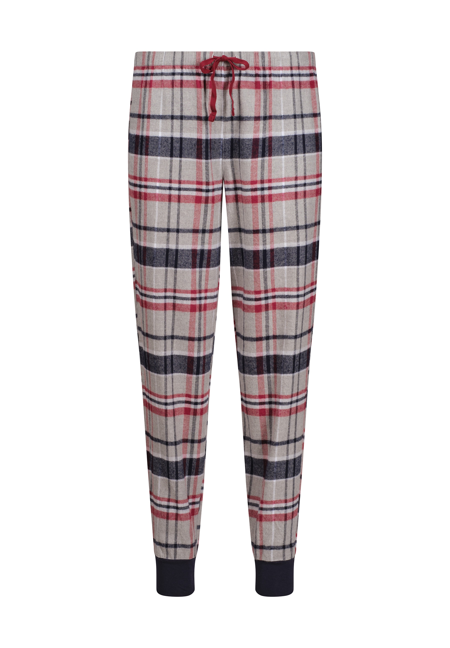 Skiny Pyjama »Night In Skiny Flanell« 2 Stk. tlg., elastischer Bund, Bindeband, Oberteil mit Knöpfen, langärmelig