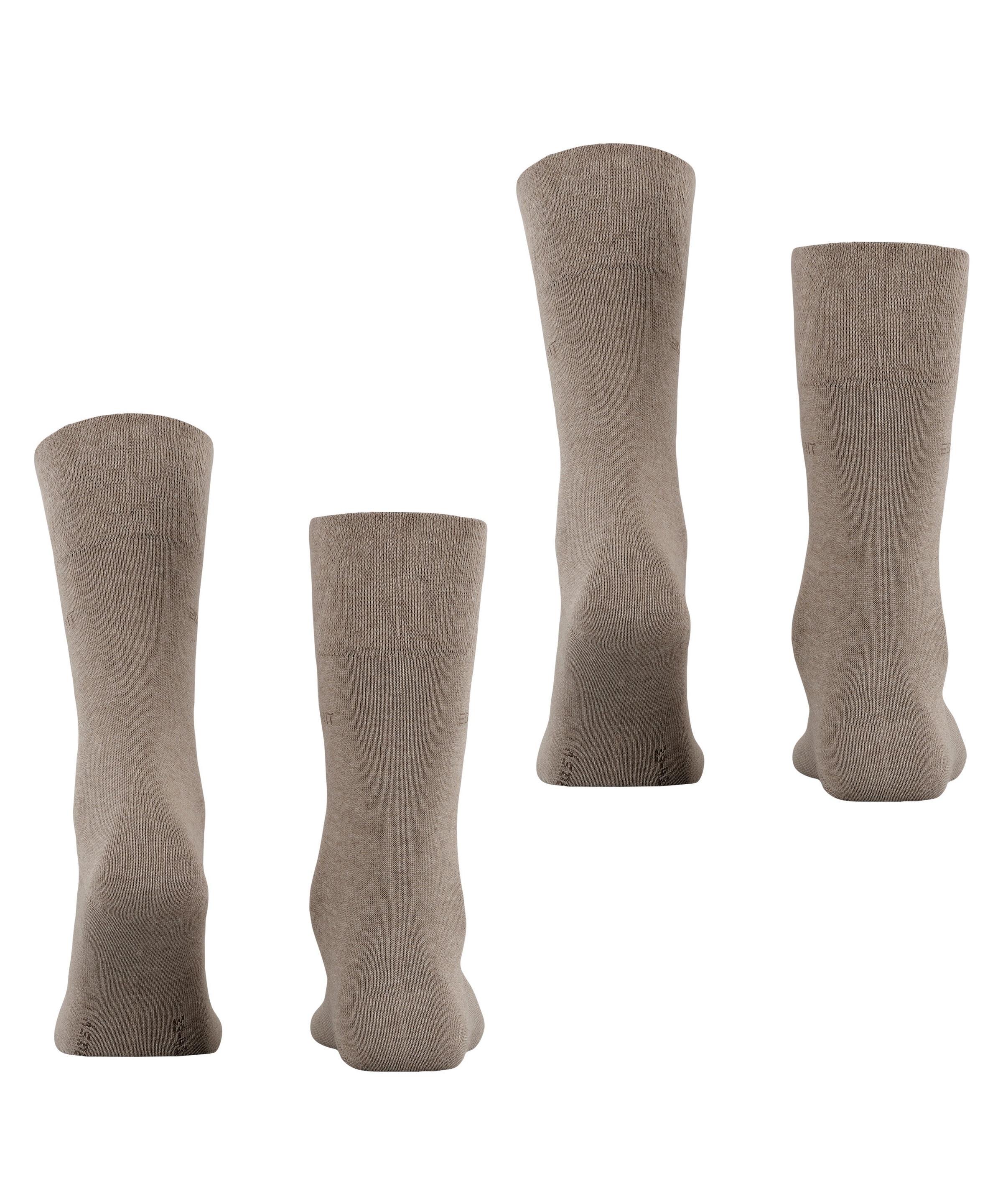 Esprit Socken »Basic Easy«, (2 Paar, 2er Pack), breiter Komfortbund, Doppelpack atmungsaktiv