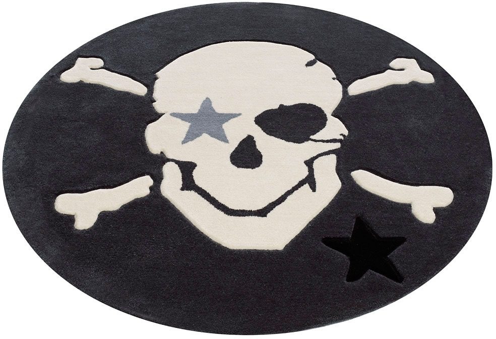 Image of Rock STAR Baby Teppich »703«, rund, 10 mm Höhe, handgearbeiteter Konturenschnitt bei Ackermann Versand Schweiz