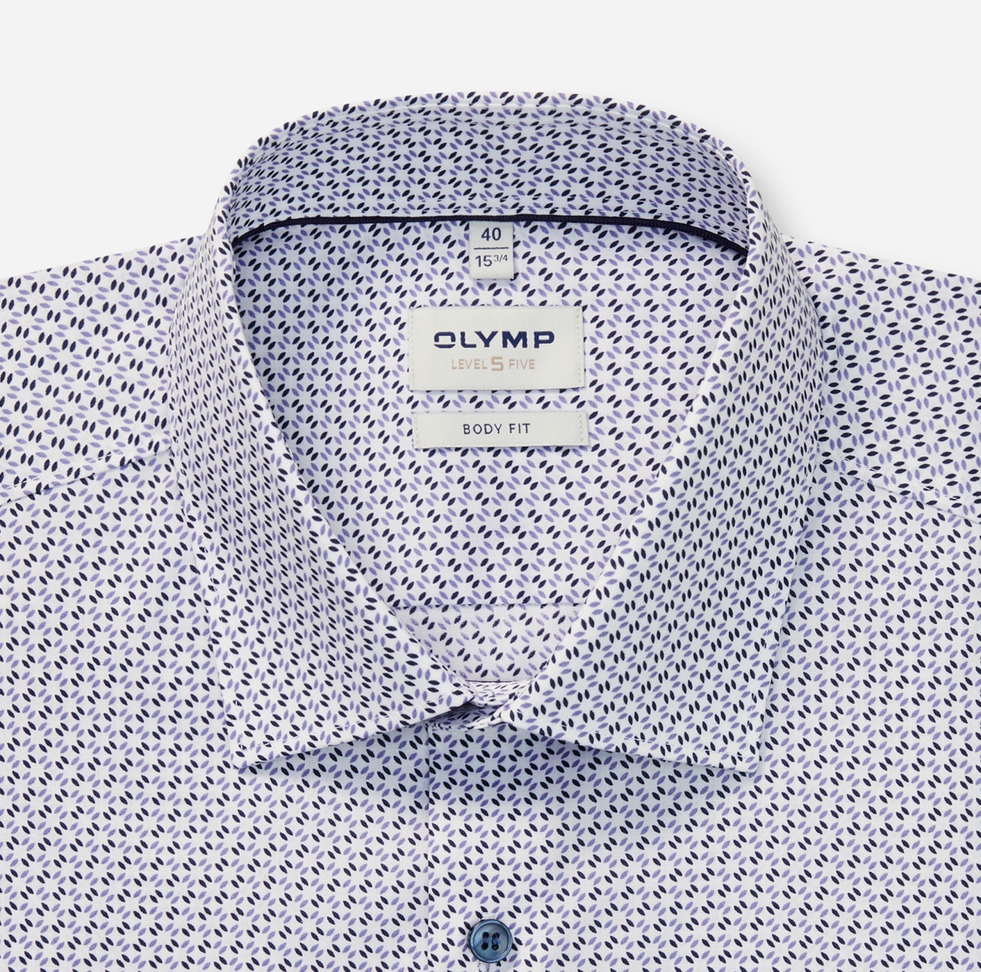 OLYMP Chemise d'affaires »Level 5« Body Fit, Haifischkragen, Mit Rotationsprint