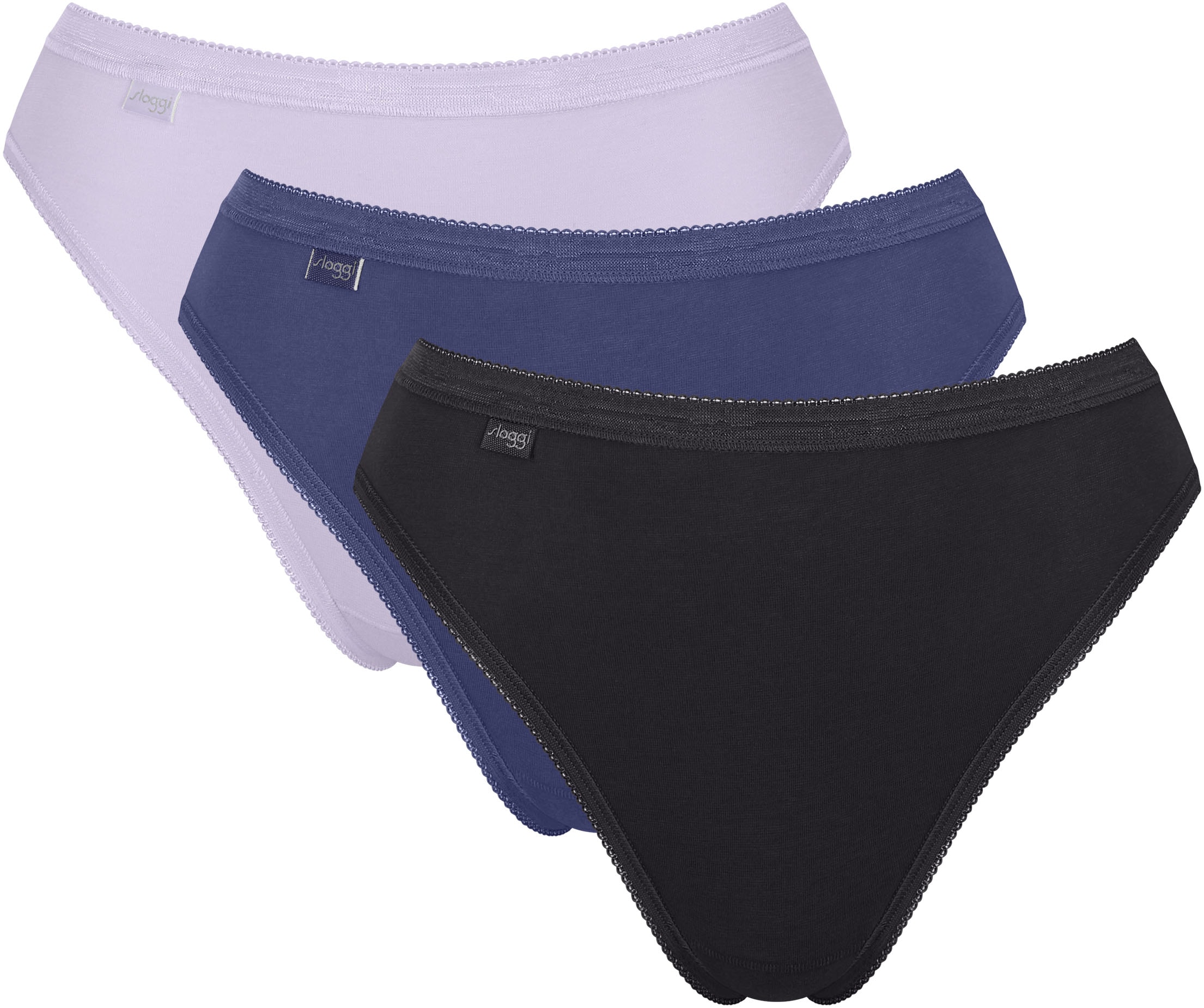 Image of sloggi Taillenslip "Basic+ Tai" 3er Pack, mit hohem Beinausschnitt, Cotton-Mix, glatte Nähte