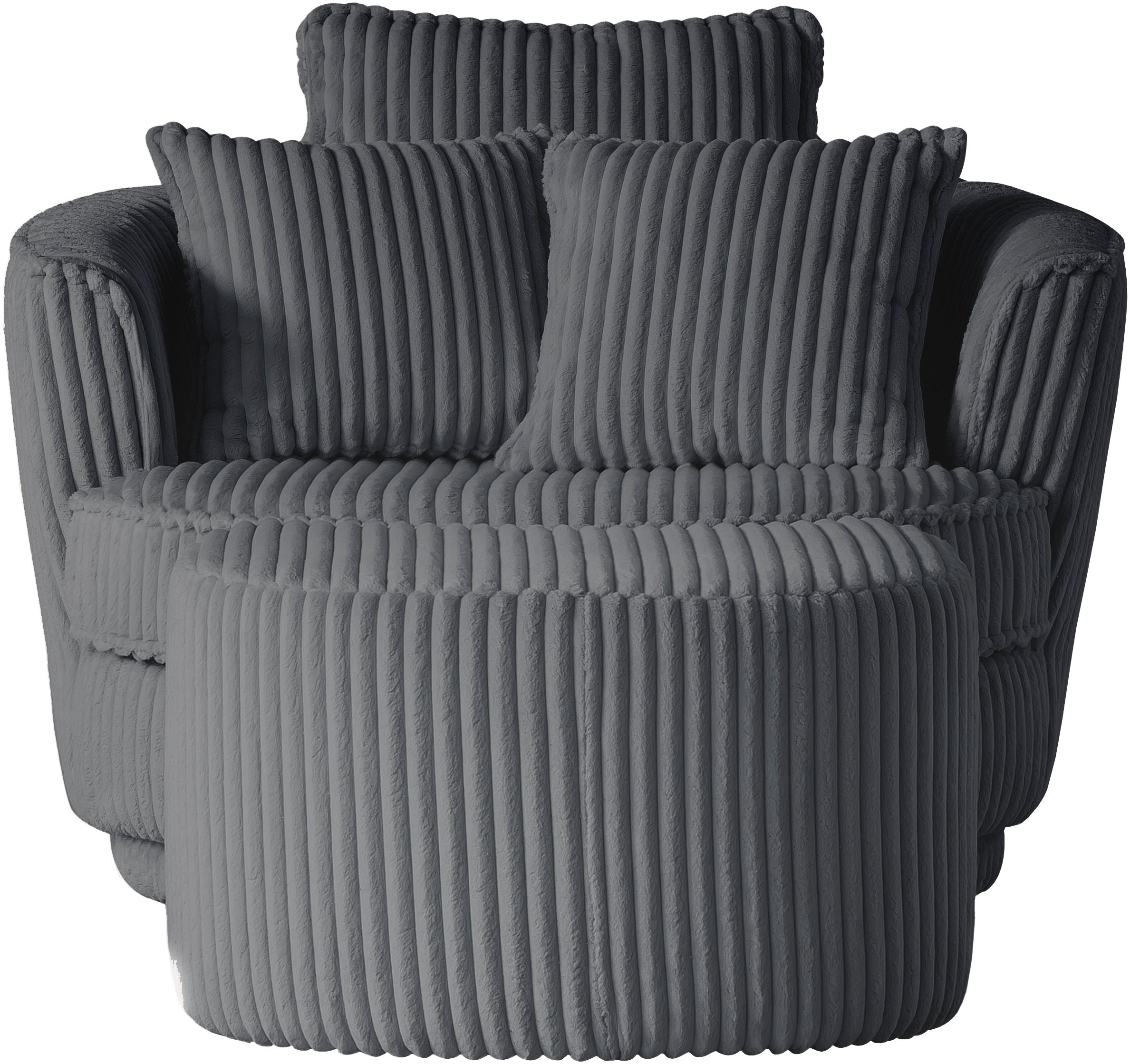 Leonique Drehsessel »MAISIE, Love Seat XXL Lese-Sessel, Big-Sessel mit Hocker,«, (2 St.), Set in MEGA CORD und Web-Velours, drehbar 360 Grad