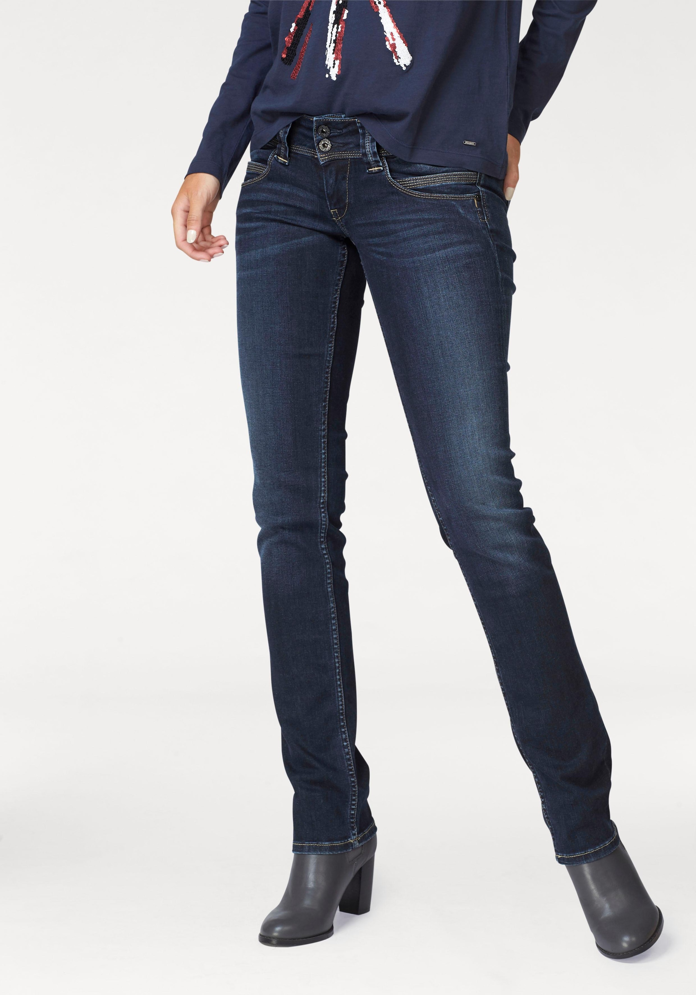 Pepe Jeans Straight-Jeans »VENUS«, mit Badge