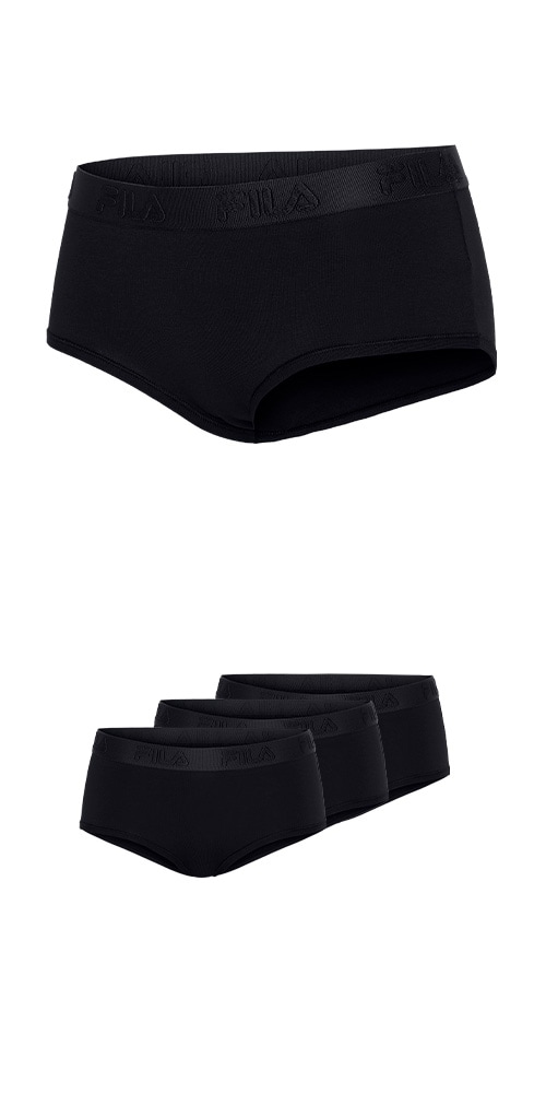 Image of Fila Panty 3er Pack, Baumwollmix, elastisch, Logobund