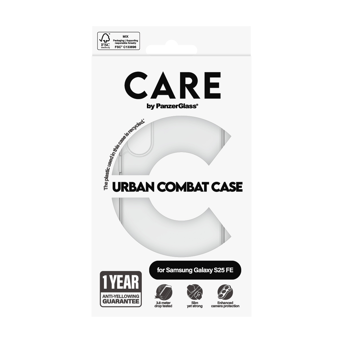 CARE by PanzerGlass Housse pour téléphone portable »Urban Combat Case für Samsung Galaxy S25 FE« Backcover, Schutzhülle, Handyschutzhülle, Case, Schutzcase, stossfest