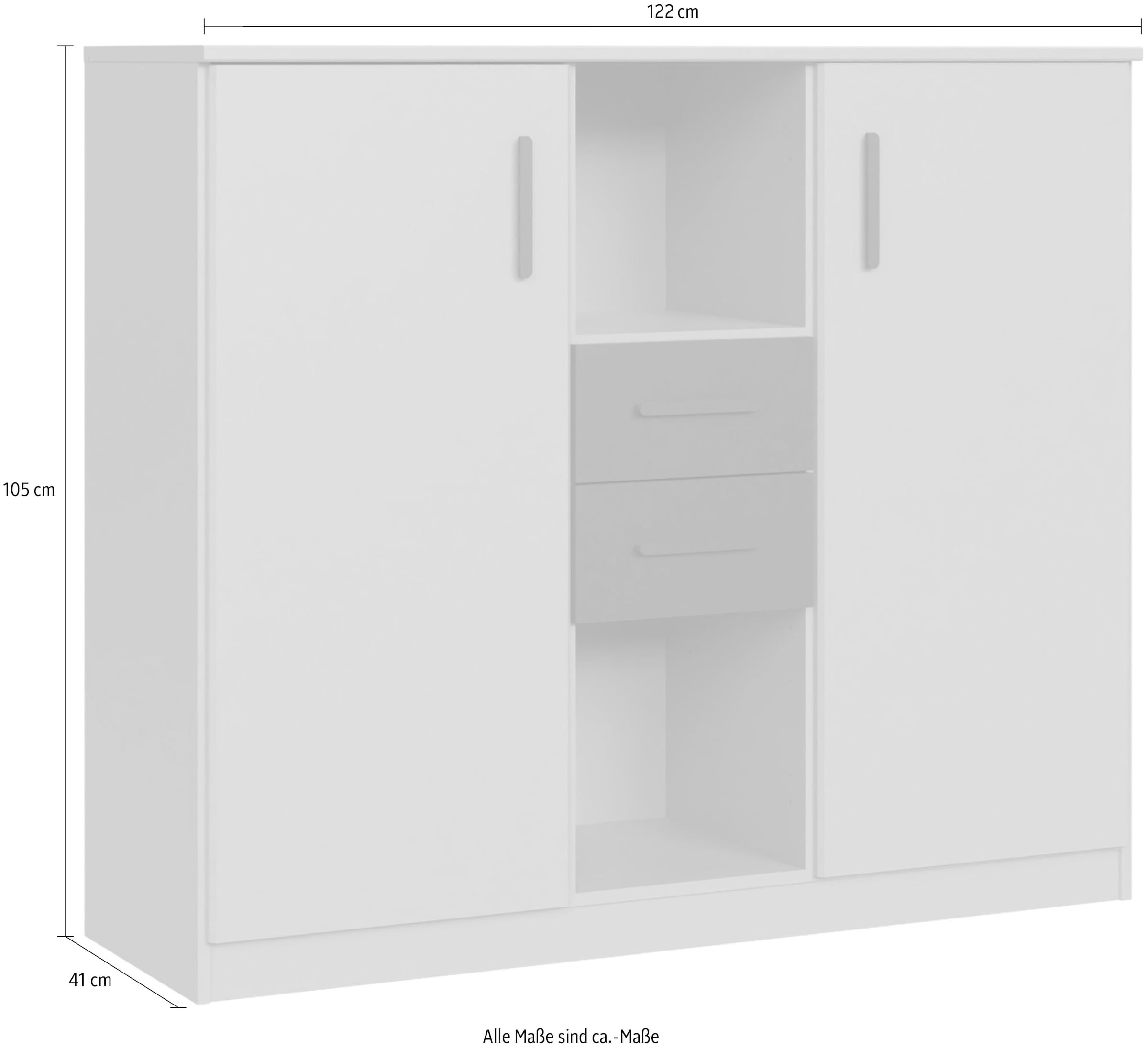 Wimex Buffet haut »Bahamas, inkl. 2 Schubladen in Absatzdekor, Breite: 122cm« Passend zur Jugendzimmer-Serie Bahamas