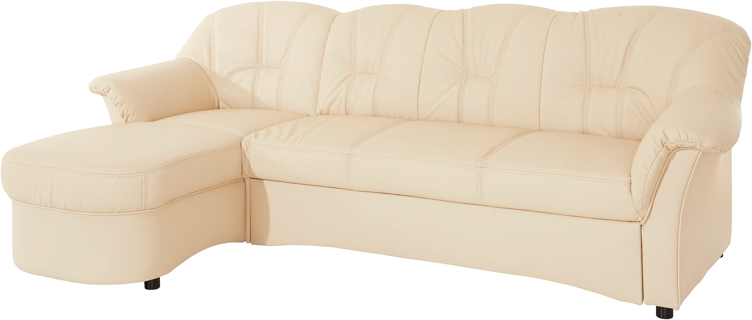 DOMO collection Ecksofa »Flores Schlafsofa, B/T/H: 233/142/86 cm, L-Form«, wahlweise mit Bettfunktion, wahlweise mit Federkern, auch in Leder