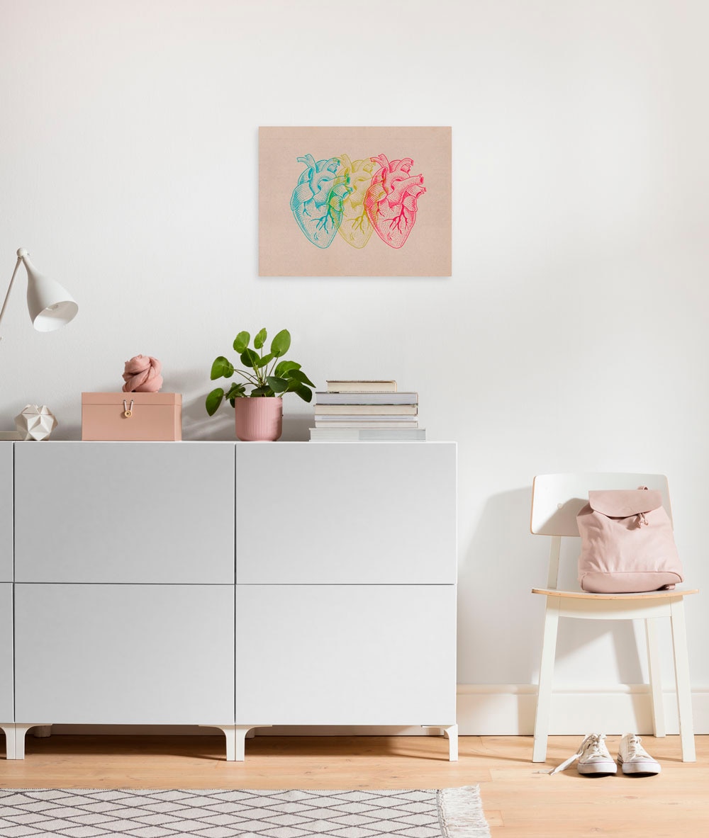 Image of Komar Leinwandbild "Heart Variants - Grösse 30 x 40 cm" Natur 1 Stk. tlg. Keilrahmenbild mi Echtholzrahmen