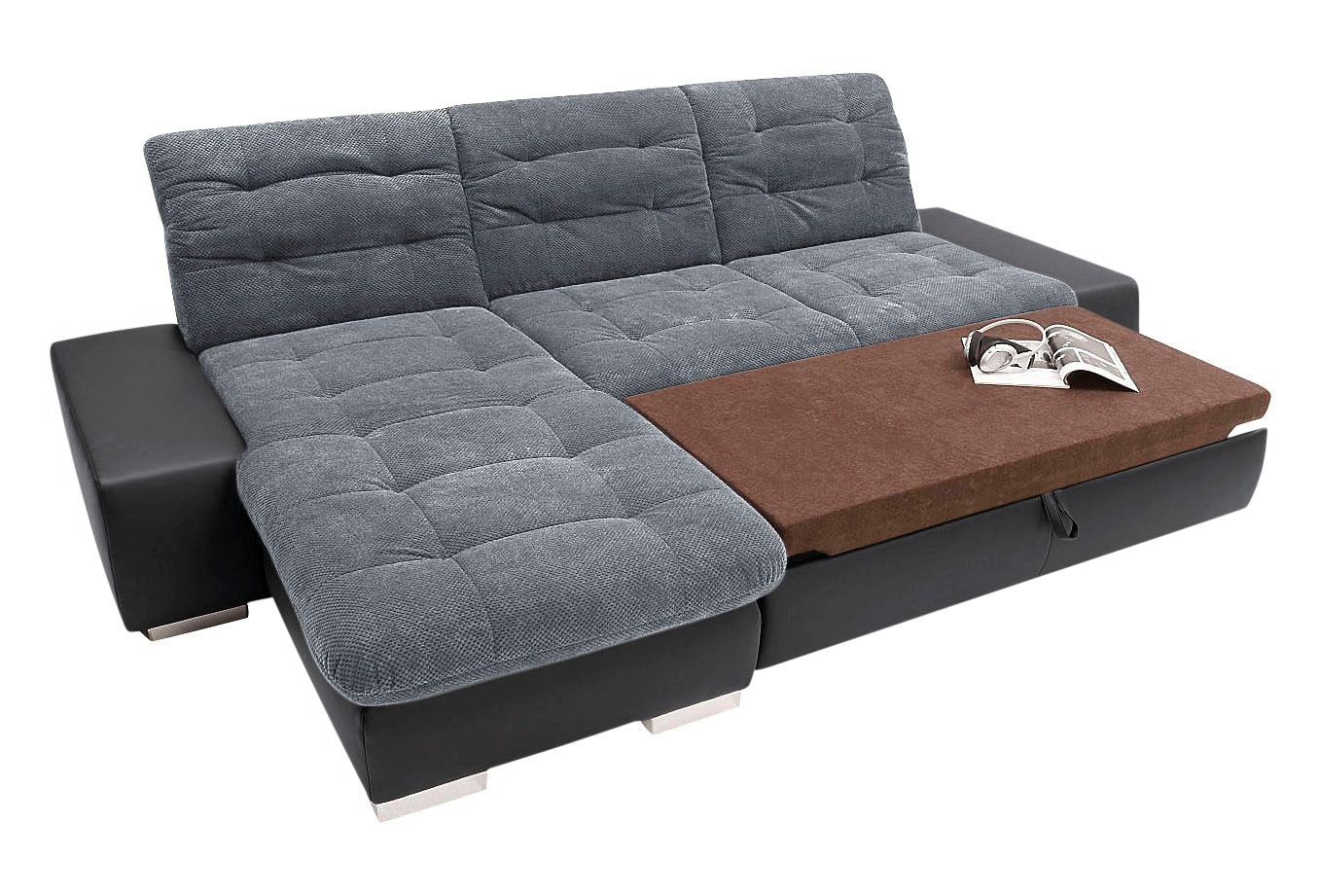 sit&more Ecksofa »Pale L-Form«, inklusive Kopfteilverstellung, wahlweise mit Bettfunktion