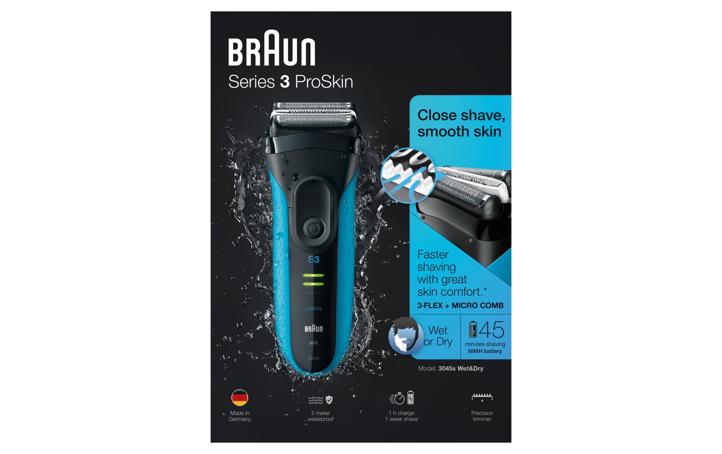 Braun Gesichtshaarrasierer »Braun Herrenrasierer Series 3 ProSkin 3045s«