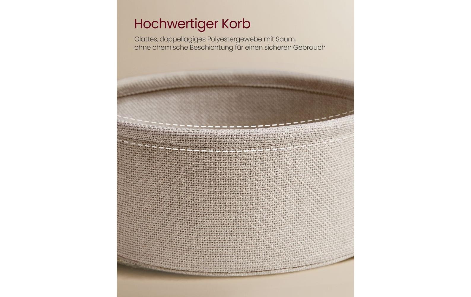VASAGLE Couchtisch »75 x 45 cm Beige/Weiss«