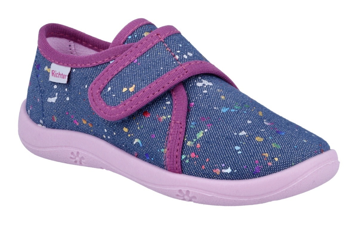 Image of Richter Hausschuh "Mia WMS: Mittel" Kindergartenschuhe mit WMS, Grössenschablone zum Download