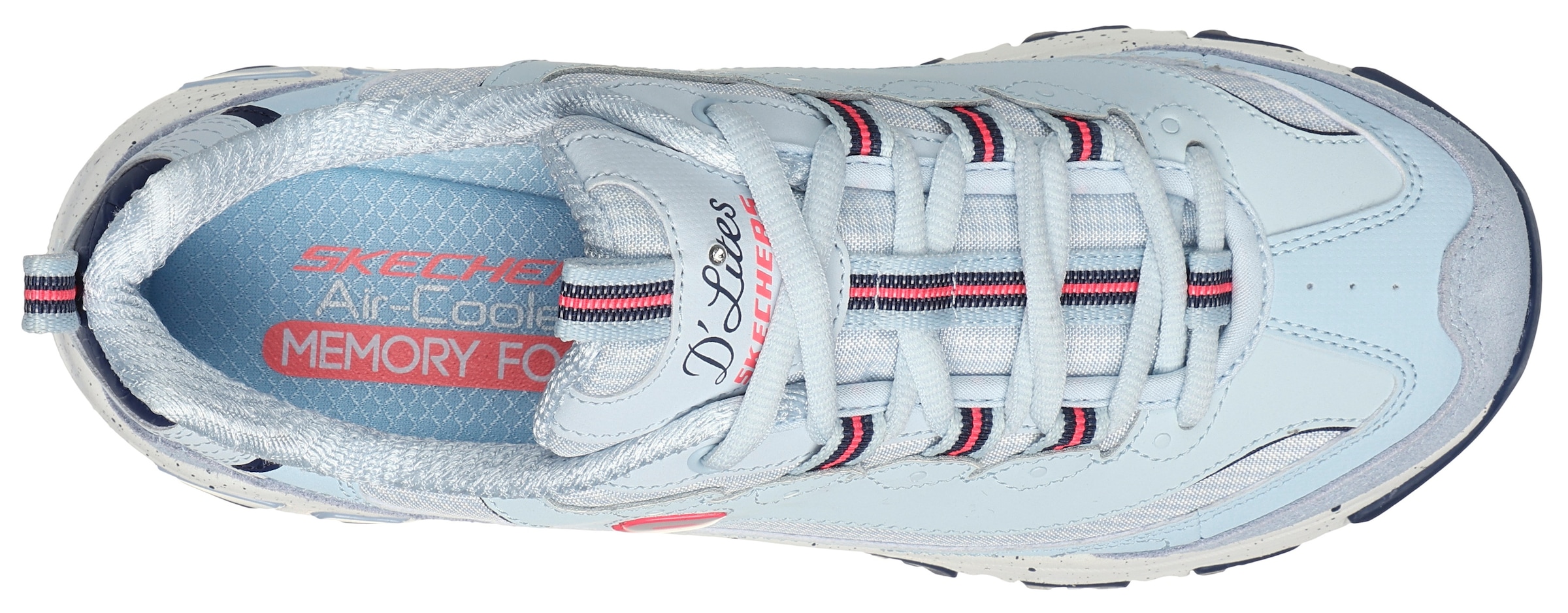 Skechers Sneaker »D'LITES-BOLD VIEWS«, mit Air-Cooled Memory Foam, Freizeitschuh, Halbschuh, Schnürschuh