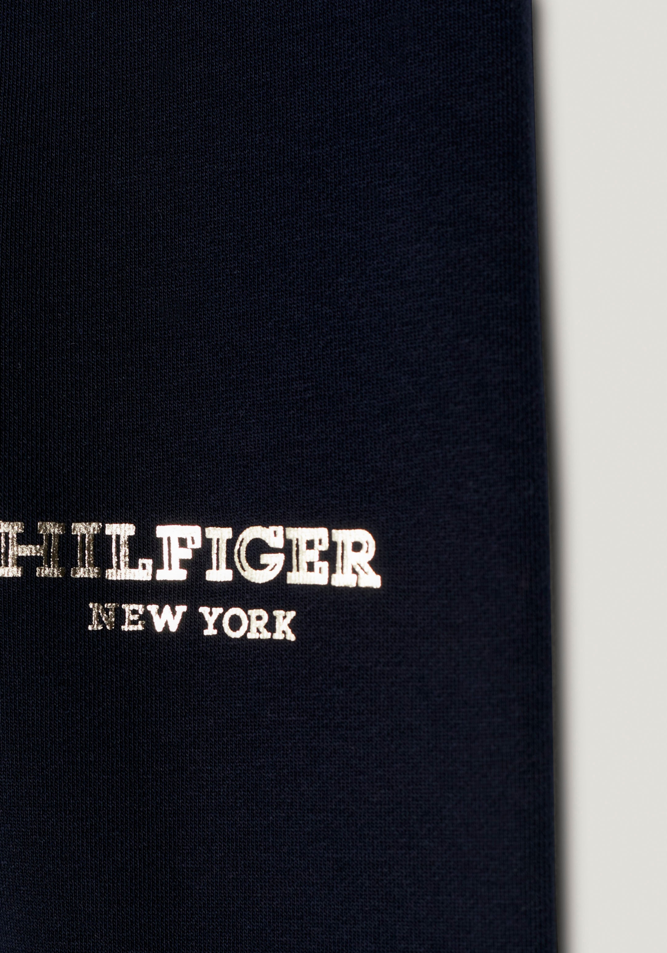 Tommy Hilfiger Leggings »MONOTYPE LEGGING«, mit silberfarbenem Hilfger Logo-Schriftzug