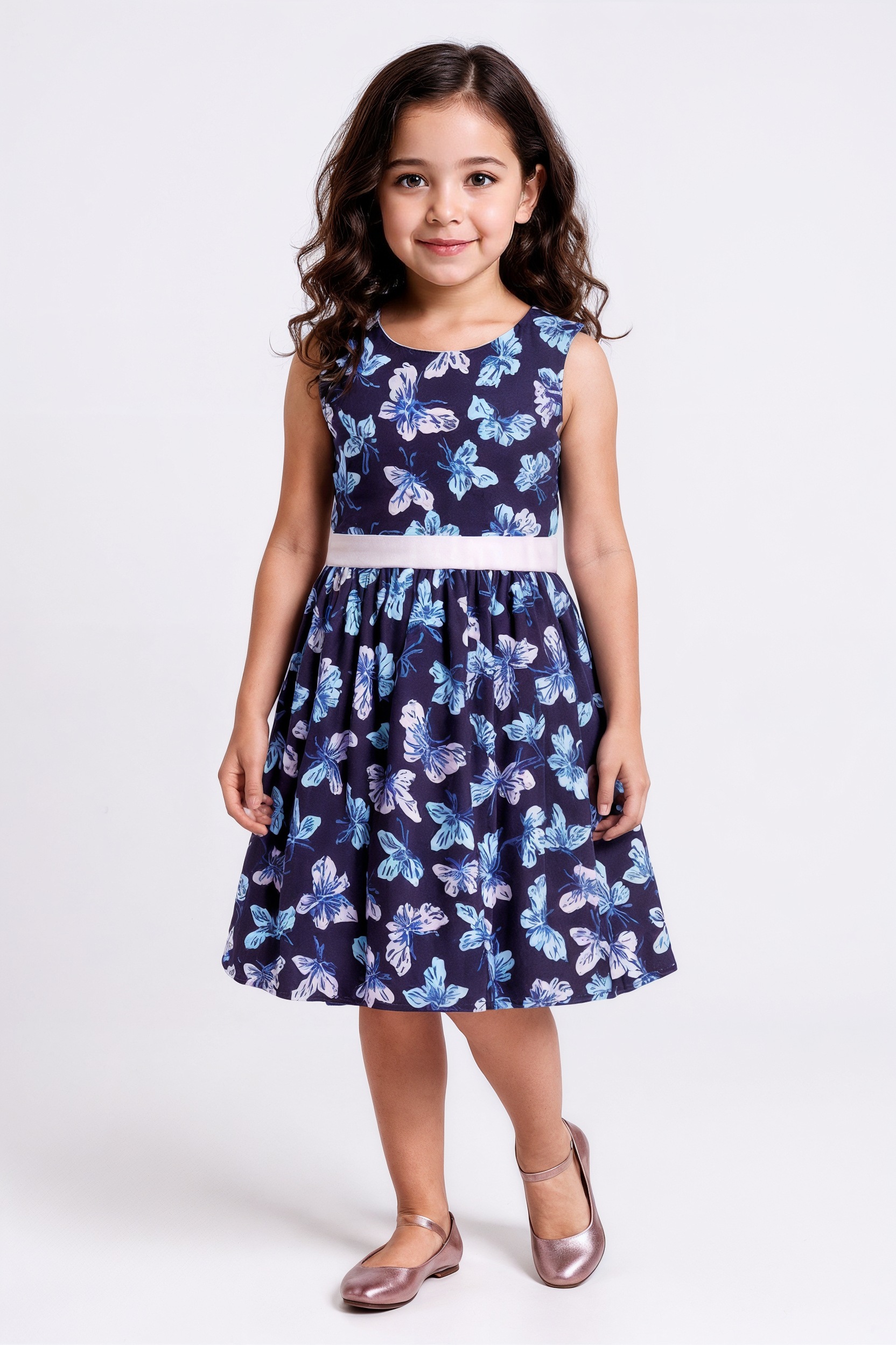 Image of happy girls Druckkleid