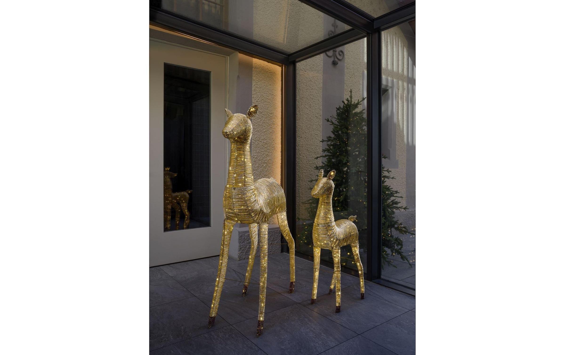STT Figurine décorative LED »Gold reindeer«