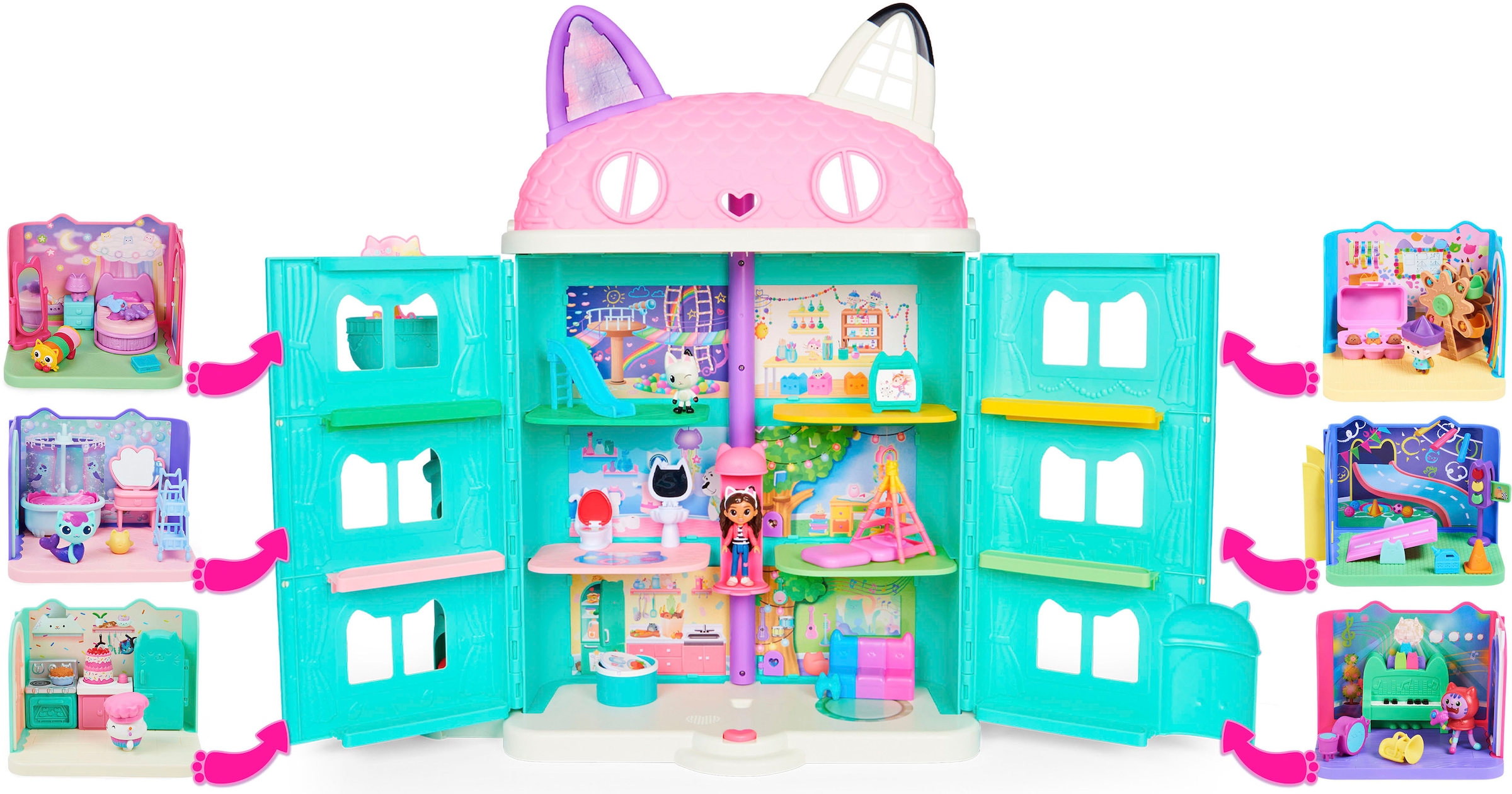 Spin Master Monde de jeu »Gabby's Dollhouse – Deluxe Room – DJ Catnip's Musikzimmer«