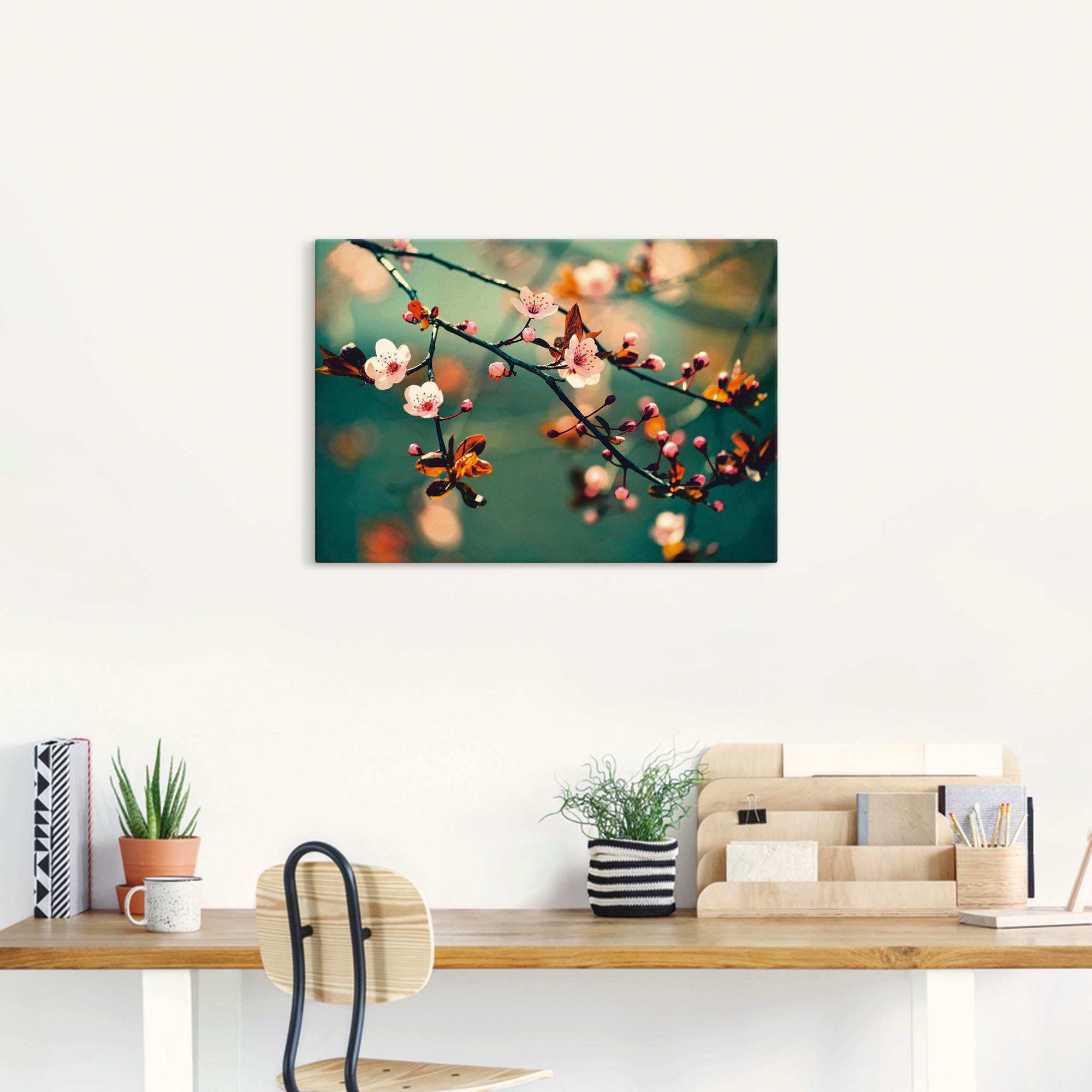 Artland Wandbild »Japanische Kirsch Sakura Blumen«, Blumen, (1 St.), als Leinwandbild, Poster in verschied. Grössen