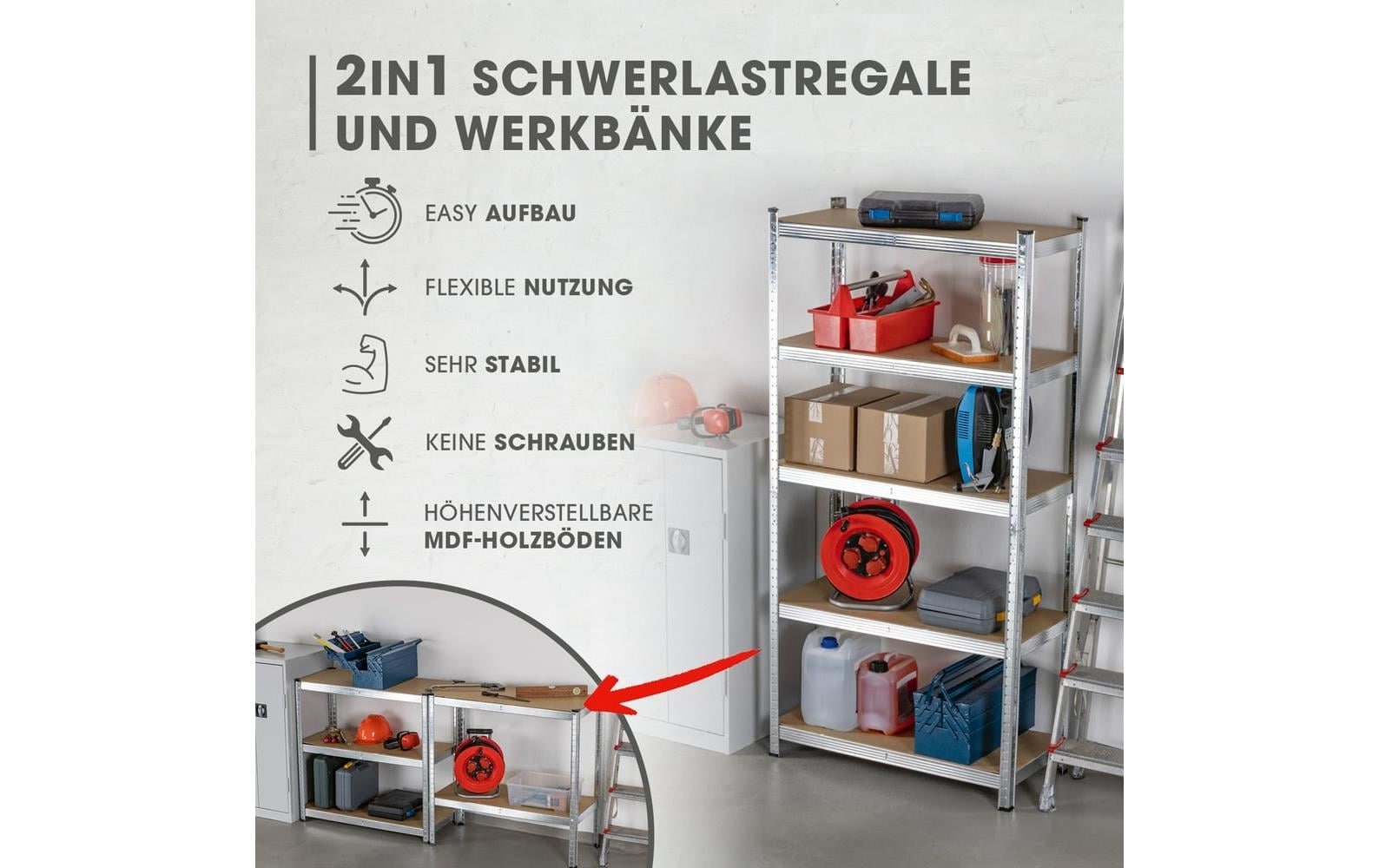 EASYmaxx Étagère multi-usages »180 x 90 x 40 cm«