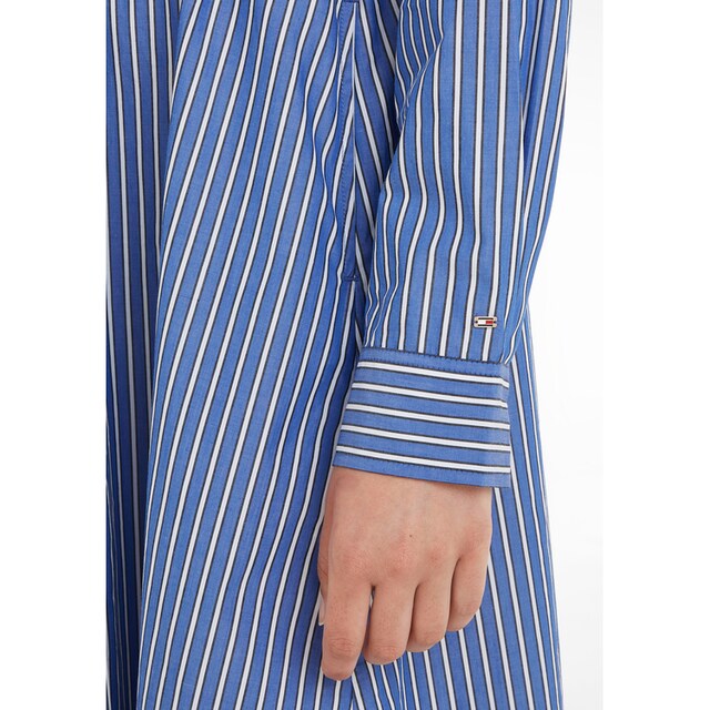 ♕ Tommy Hilfiger Blusenkleid »ORG CO STRIPE MIDI SHIRT-DRESS«, mit süssen  Lochstickerei-Bändern versandkostenfrei kaufen