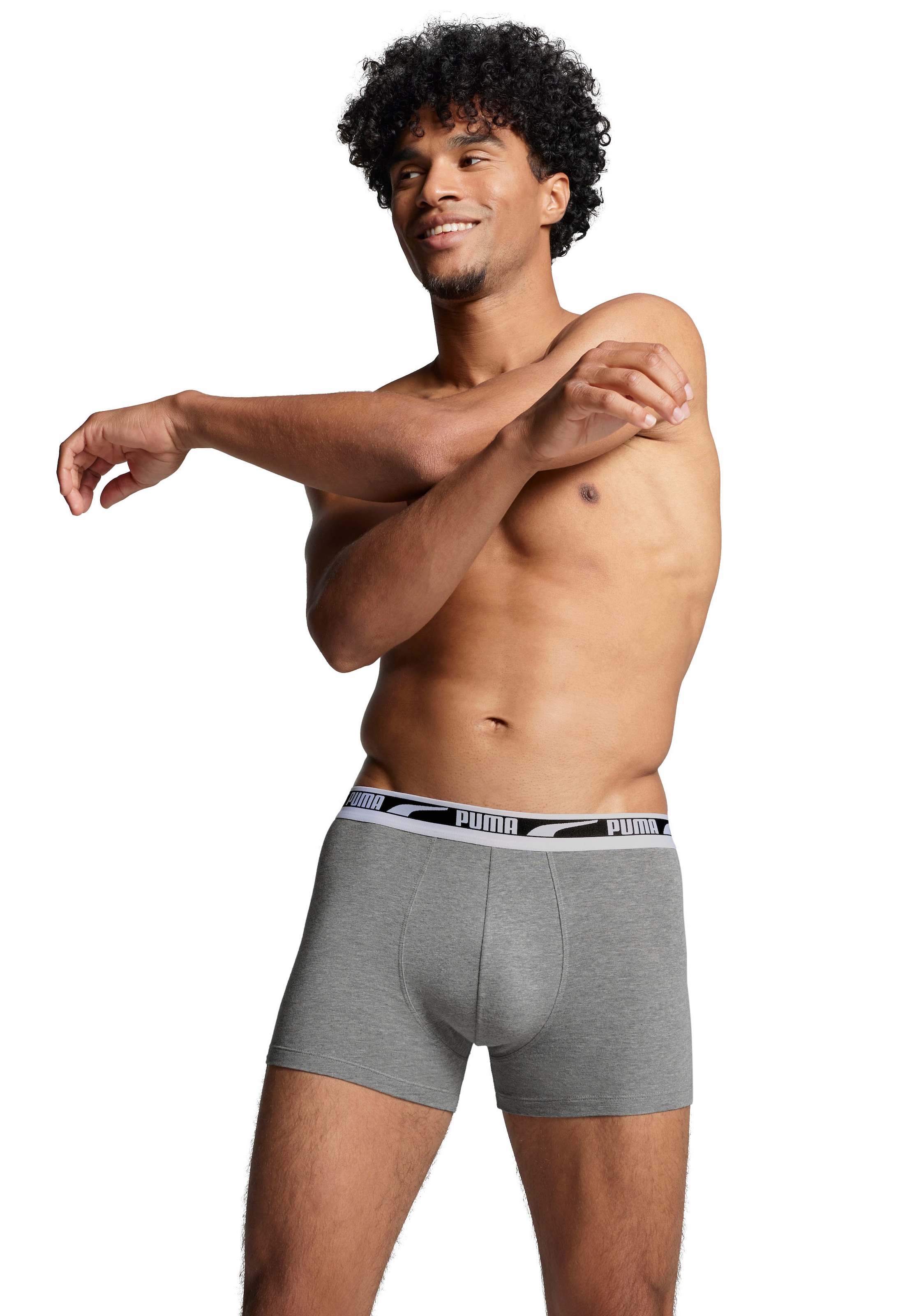 PUMA Boxers »MEN MULTI LOGO BOXER 2P« Ceinture confort