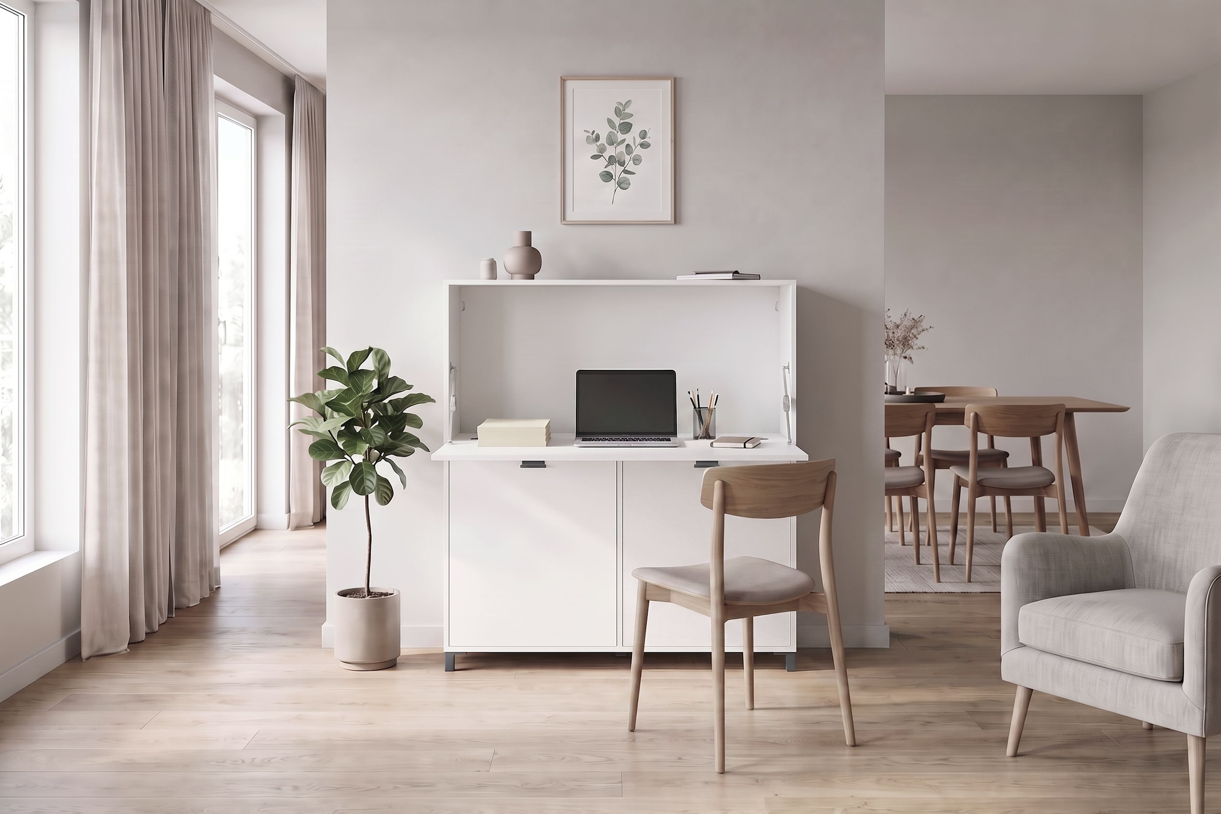 GOODproduct Secrétaire »Melton« solution de travail peu encombrante avec beaucoup d'espace de rangement, largeur 120 cm