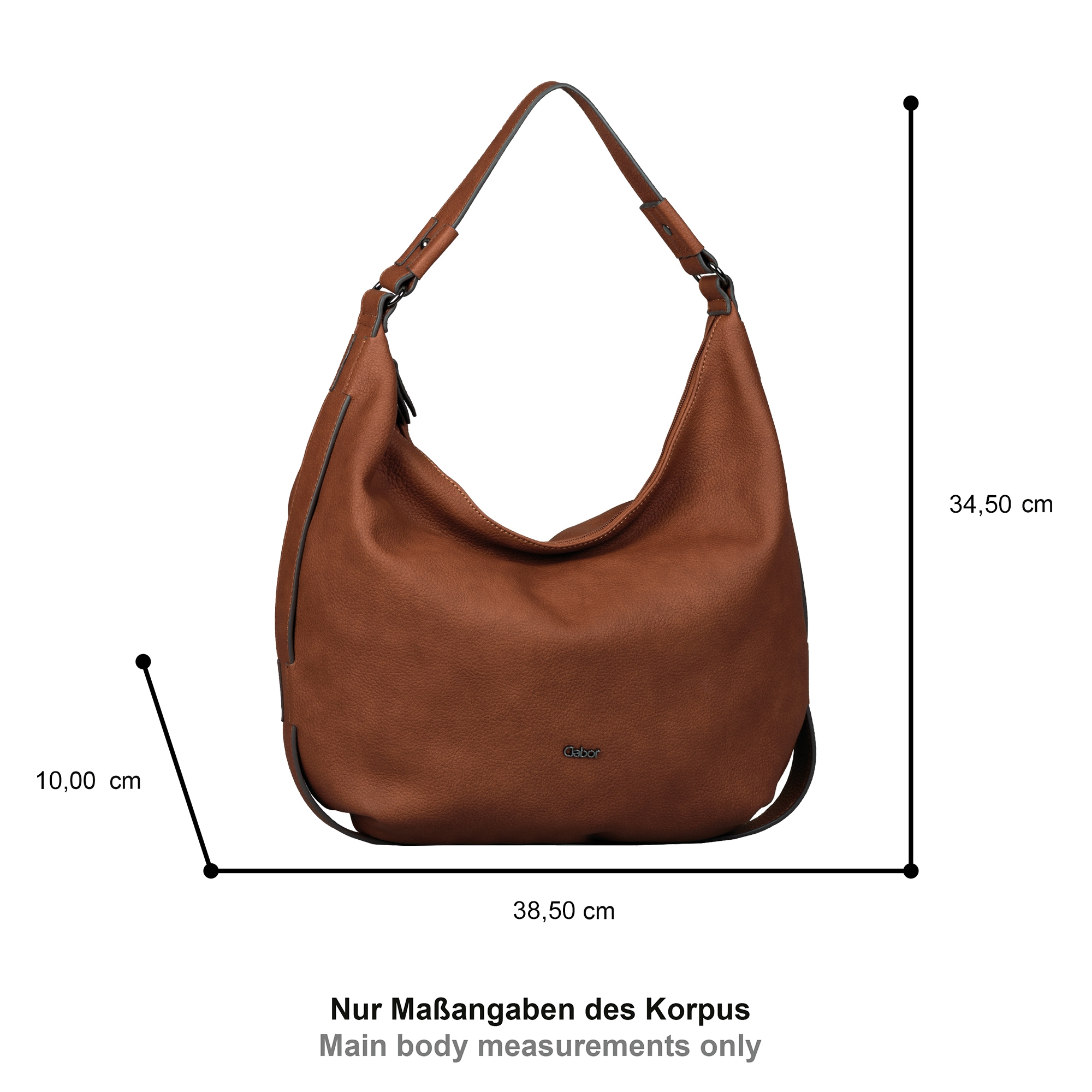 Gabor Hobo »Malu« aus weichem genarbtem Lederimitat mit raffinierten Cut-Outs