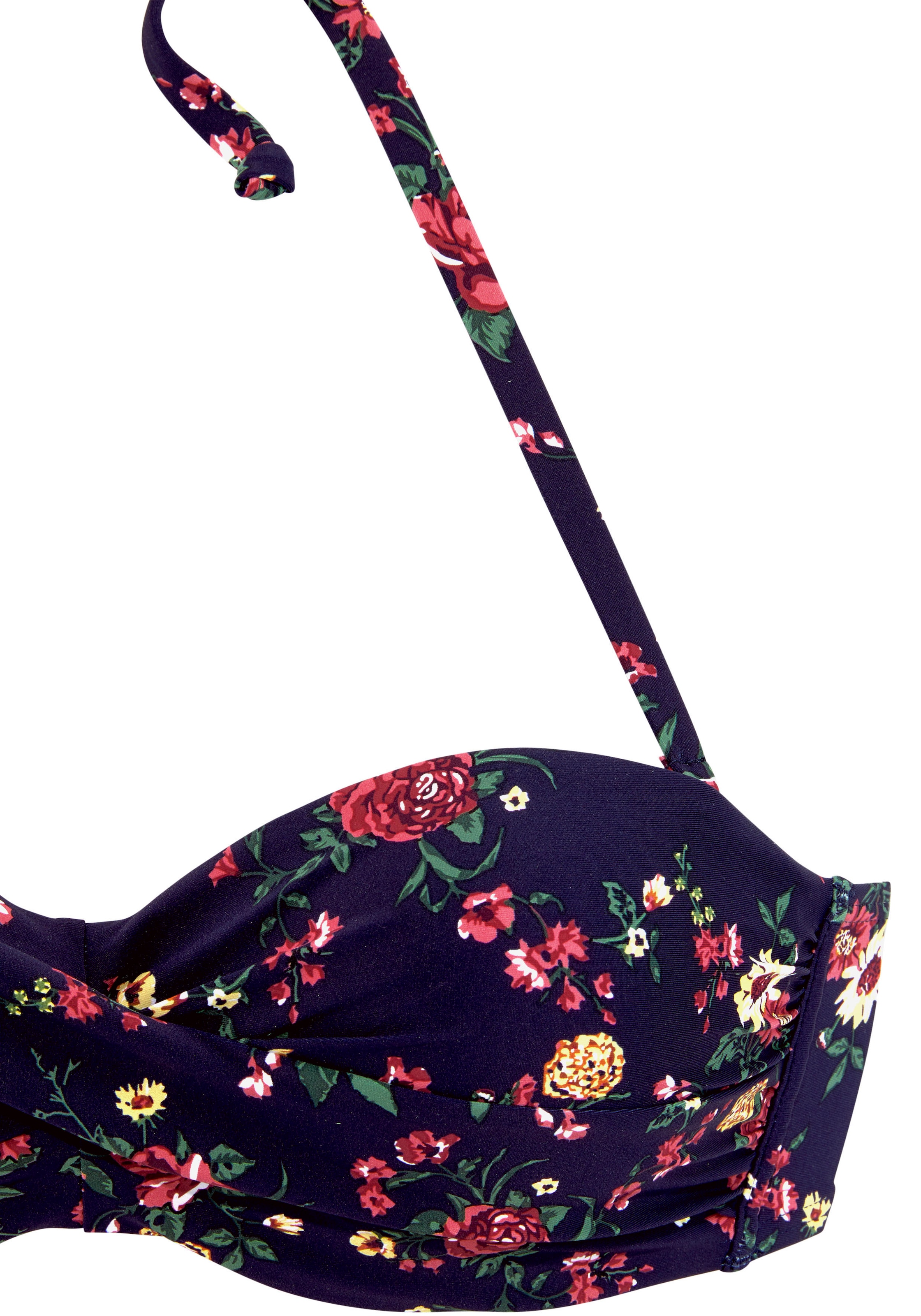 LASCANA Bügel-Bandeau-Bikini , mit romantischem Blumendesign