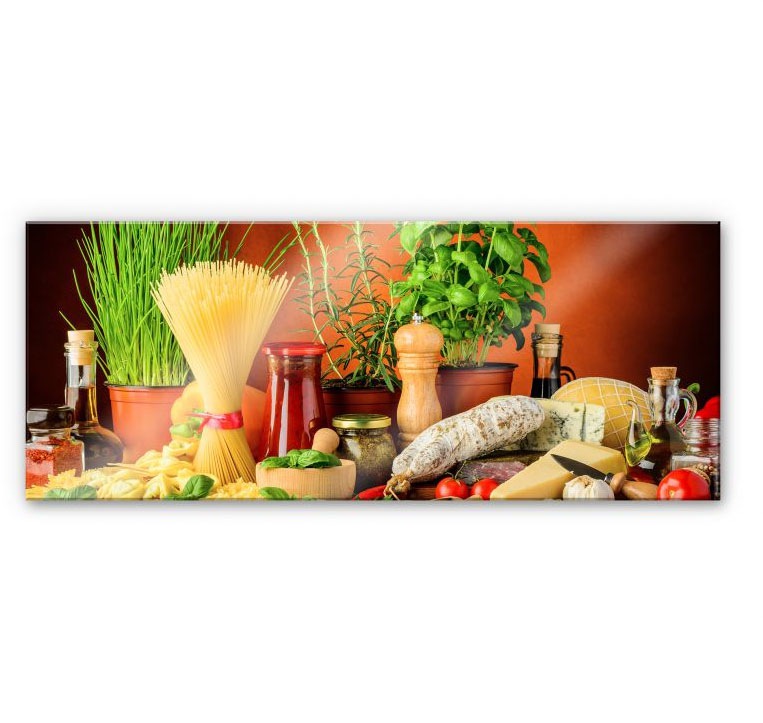 Image of Wall-Art Küchenrückwand »Italienisch Kochen - Panorama«, (1 tlg.) bei Ackermann Versand Schweiz