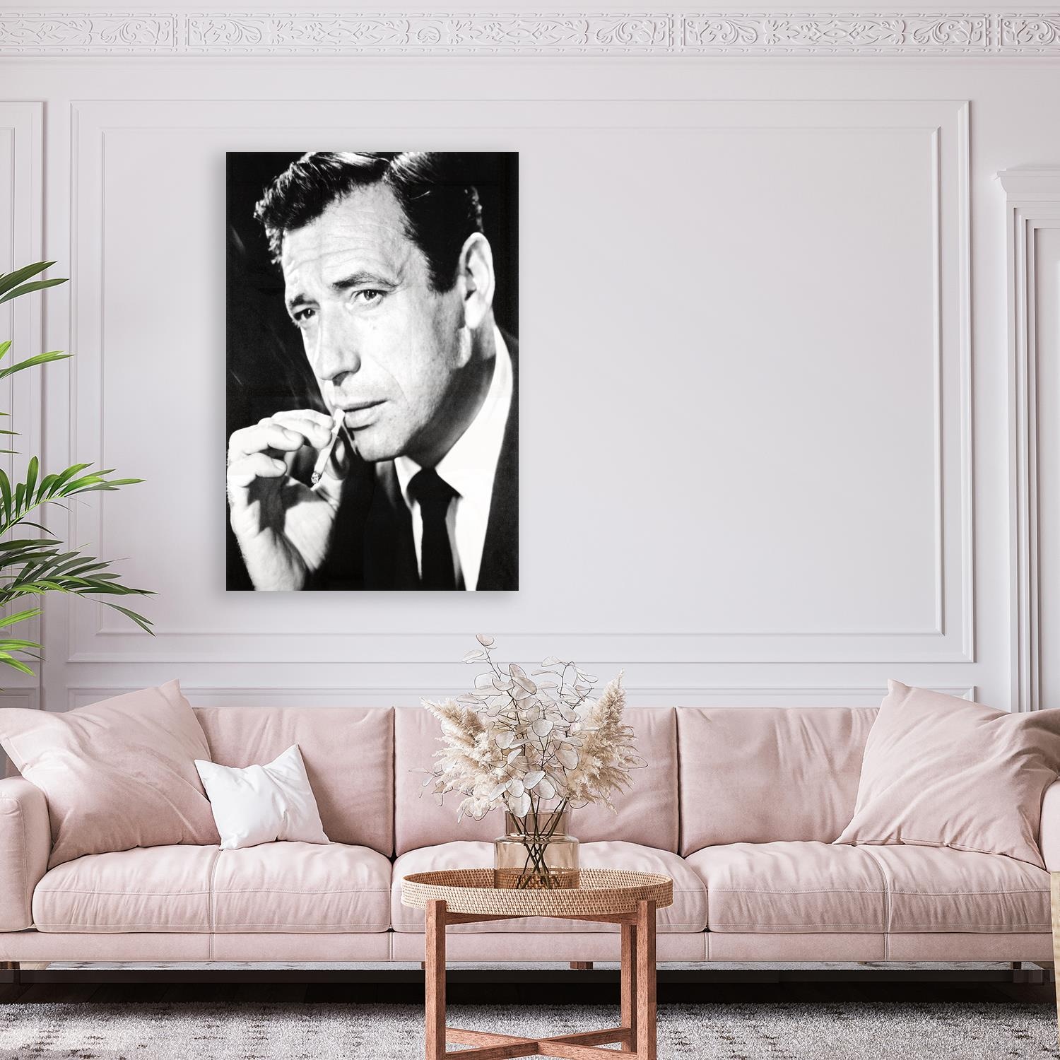 Image of queence Acrylglasbild "Yves" Film Filmfiguren Filmszene Foto Frau Portrait Schwarz-Weiss Stars Fine Art-Print in Galeriequalität