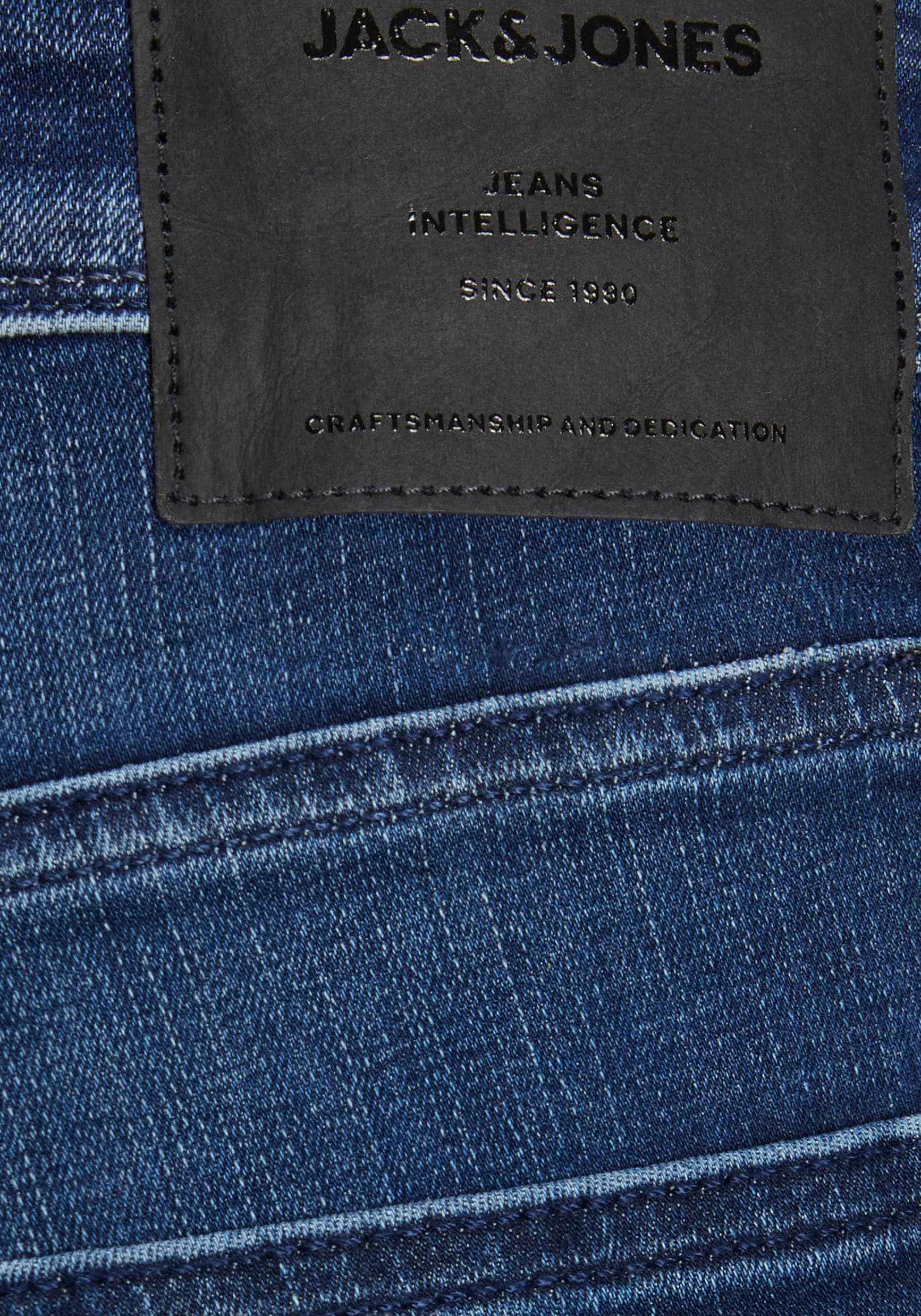 Jack & Jones Slim-fit-Jeans »JJIGLENN – Slim-Fit-Jeans mit niedriger Leibhöhe« Used, modisch, slim fit, Denim/Jeans