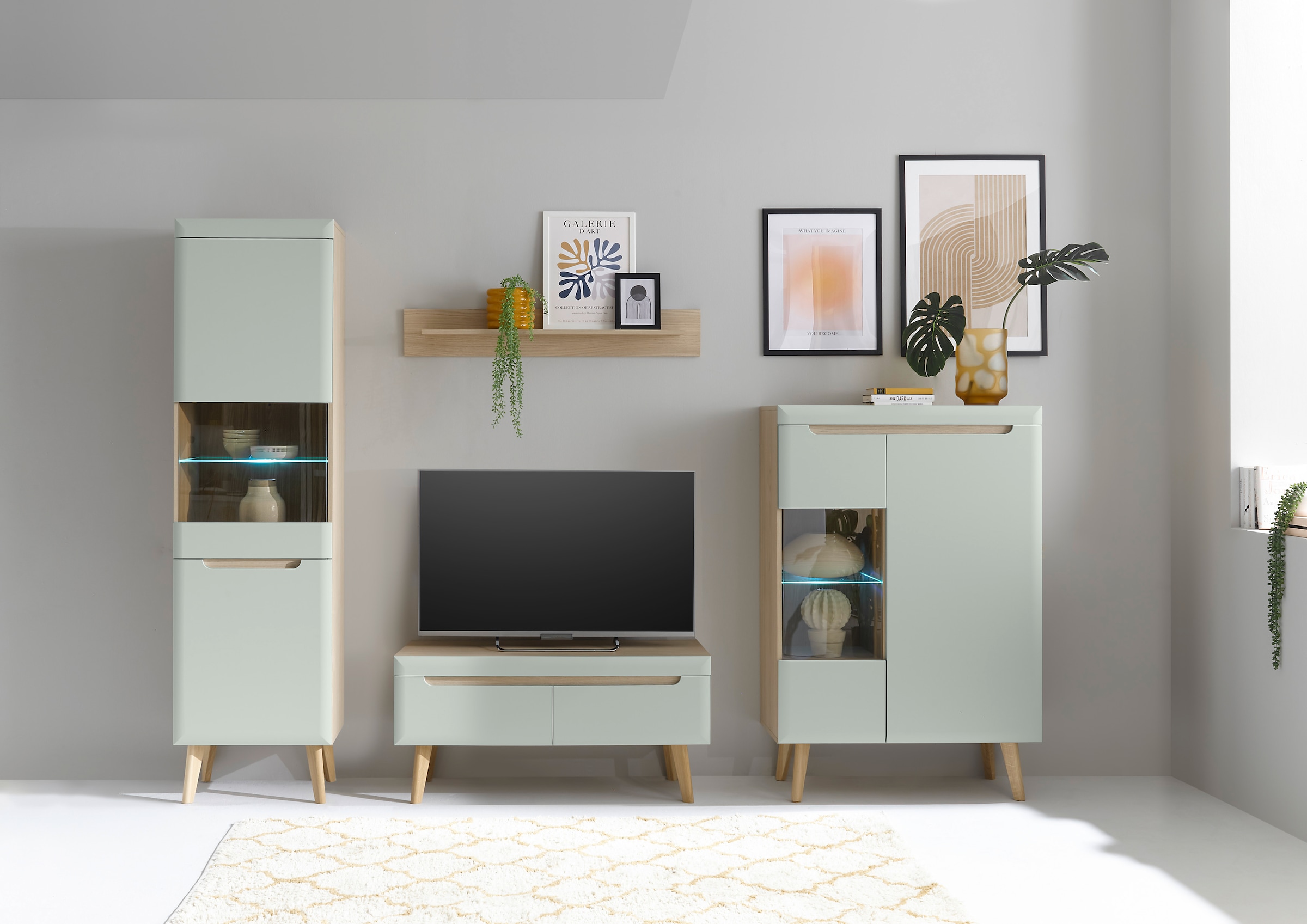 Image of Home affaire Wohnwand "Torge, Anbauwand, Schrankwand, Mediawand, Wohnzimmer-Set" Set, 4 Stk. tlg.